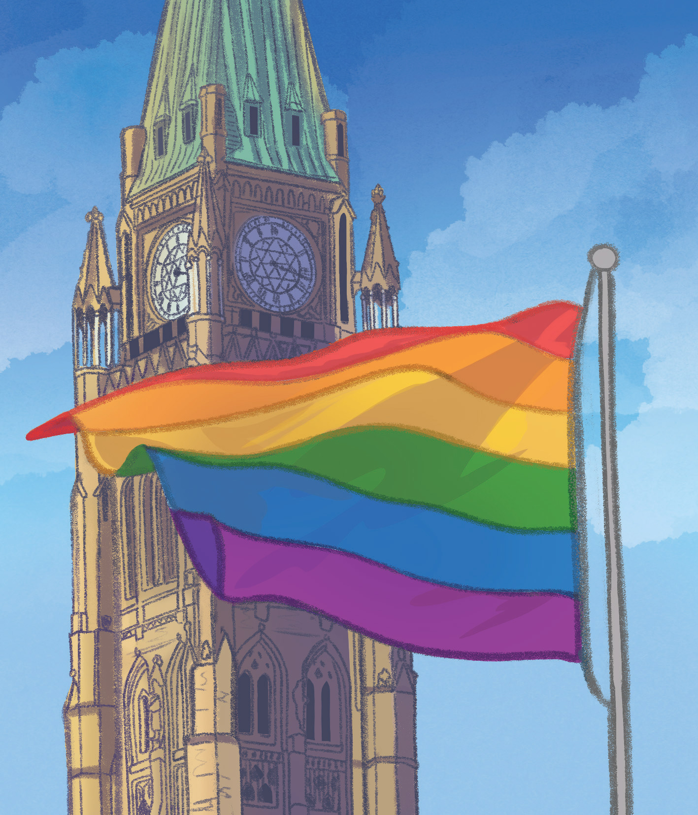 First time a pride flag is raised on Parliament Hill