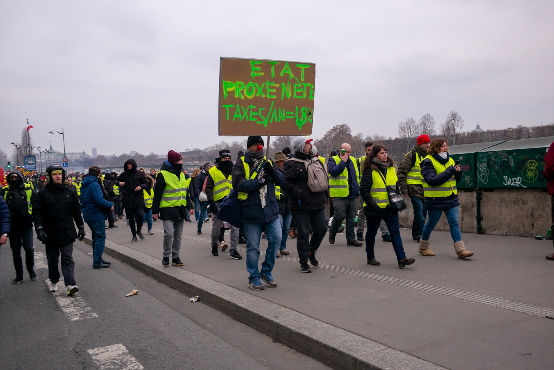 Manifestation des gilets jaunes à Paris.