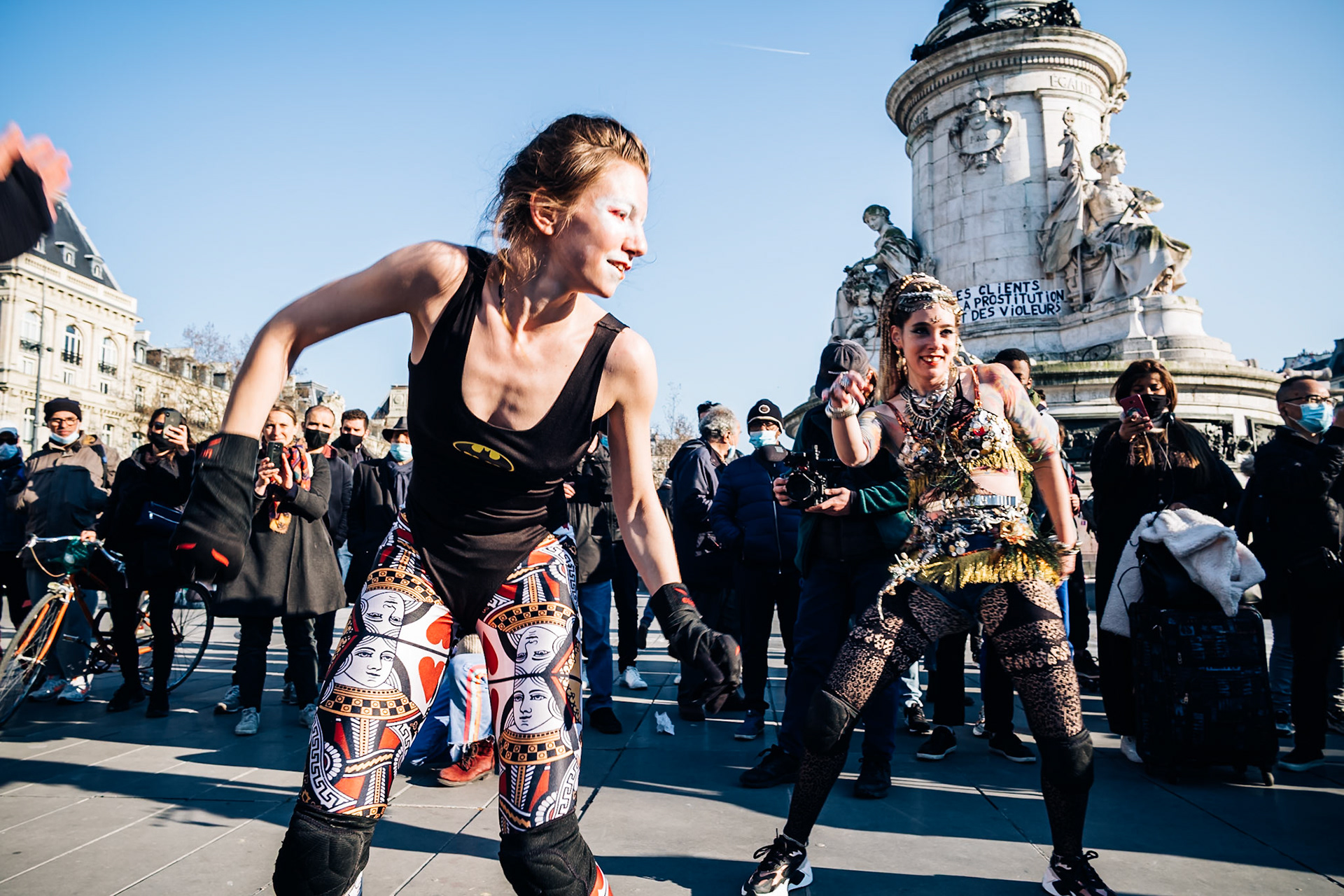 Manifestation pour le droit des femmes, Paris, place de la République.