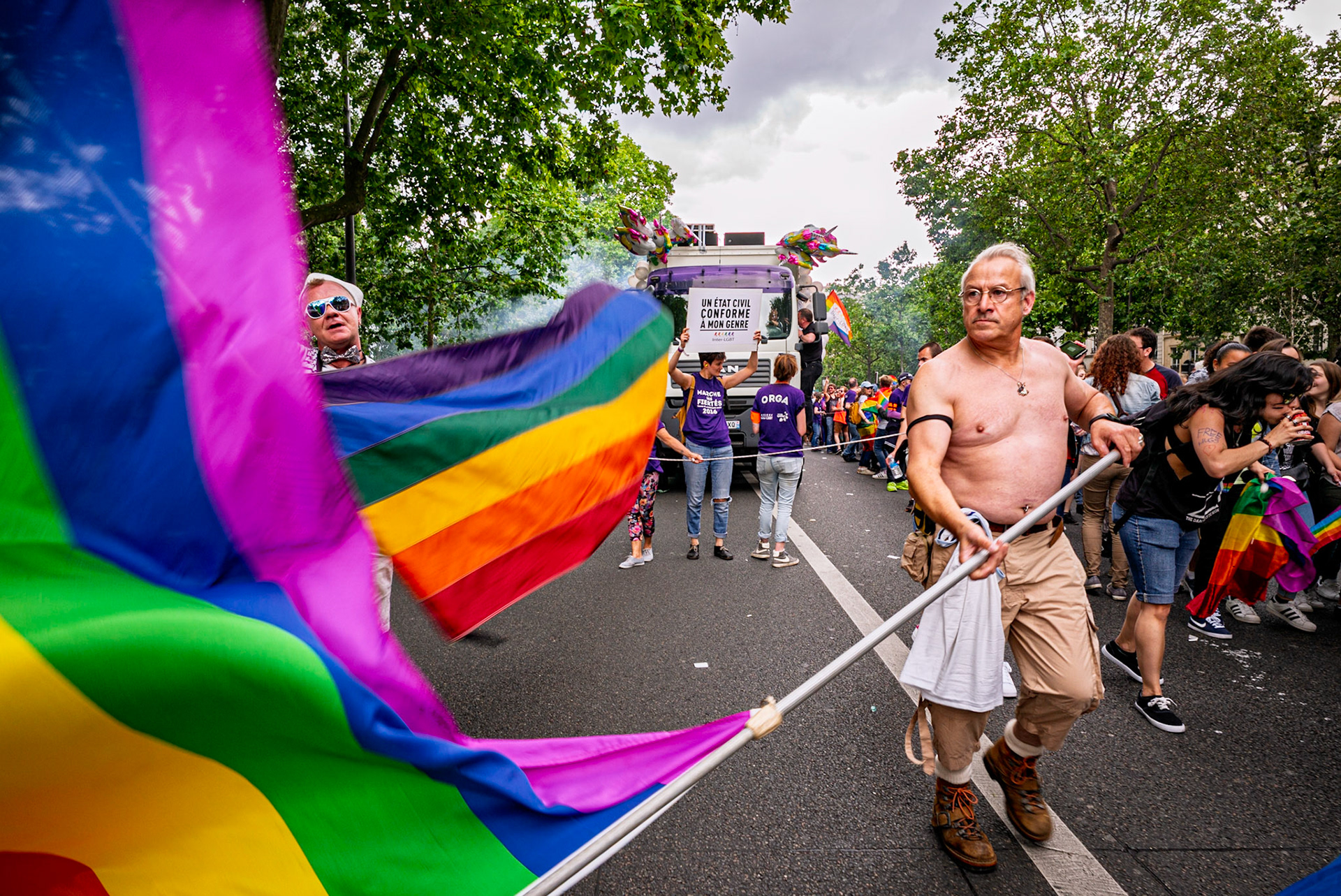 La Gay Pride (marche des fiertés) de 2016, à Paris.
