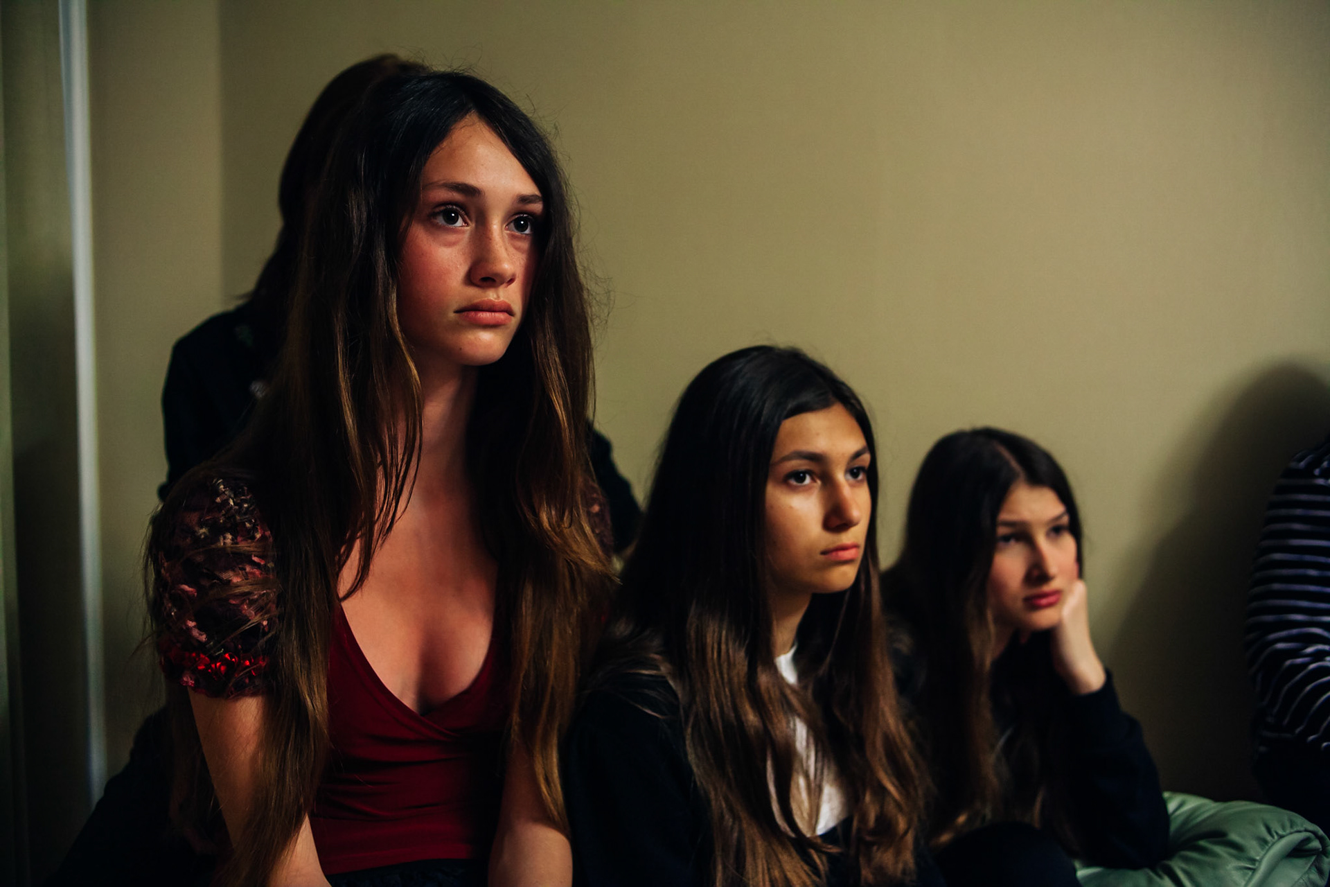 Big local casting in dark hotel in small town in Ukraine, Feodosia. Girls from 12 to 16 came with fashion school teachers and family.