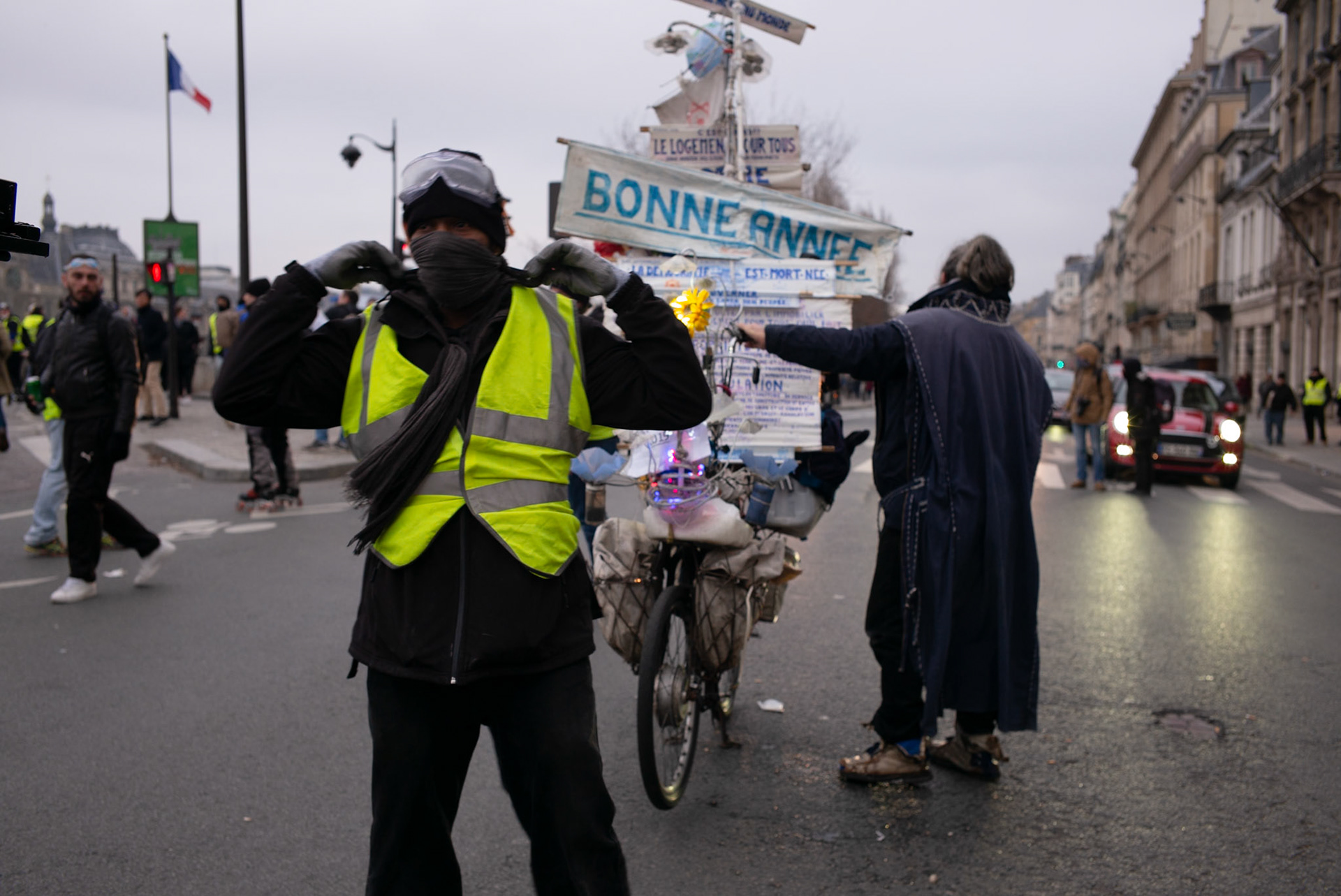 Manifestation des gilets jaunes à Paris.
