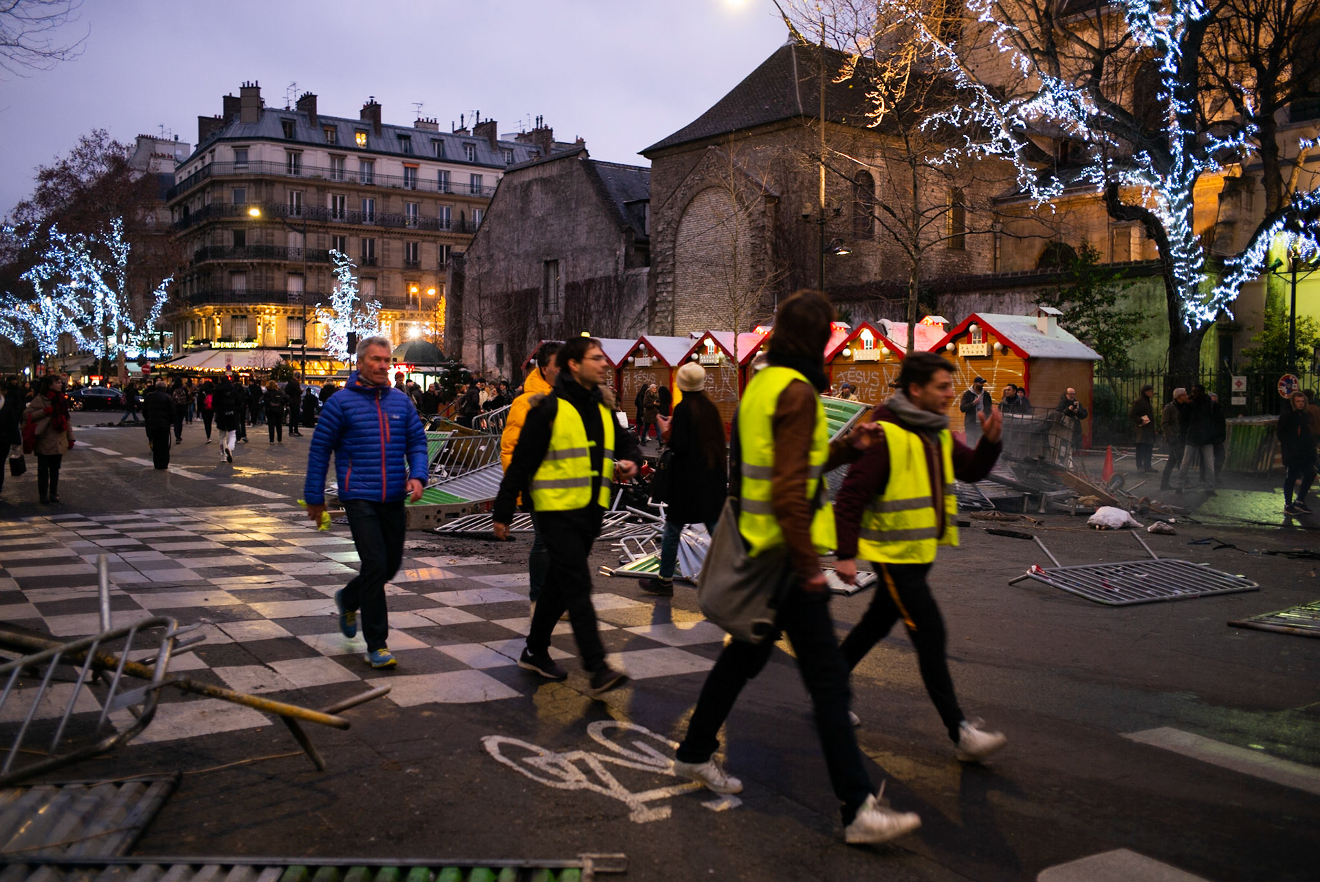 Manifestation des gilets jaunes à Paris.