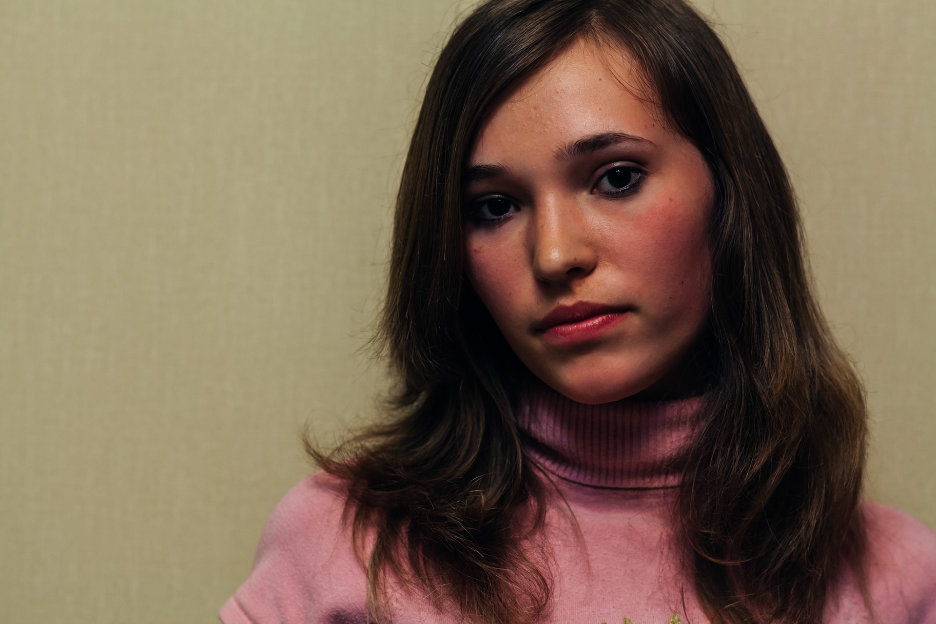 An improvised local casting in a dark hotel room in Feodosia, Ukraine. Girls from 12 to 16 came with fashion school teachers and family.