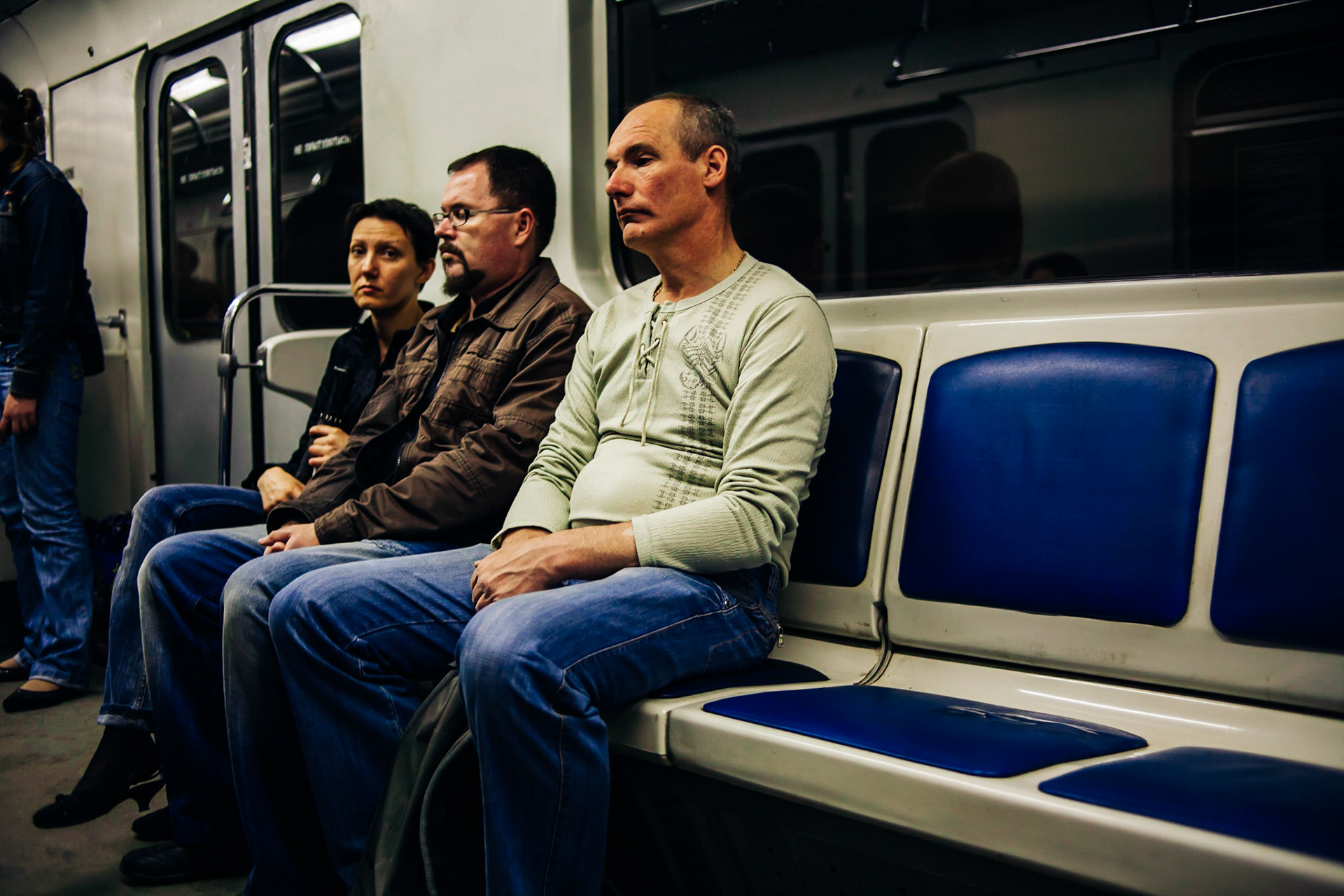 Faces in the subway in Kiev subway, Ukraine. - A journey through the eyes of Frederic Leonard, a head hunter for "new faces", who scouts fresh young Eastern girls who are to become fashion models.