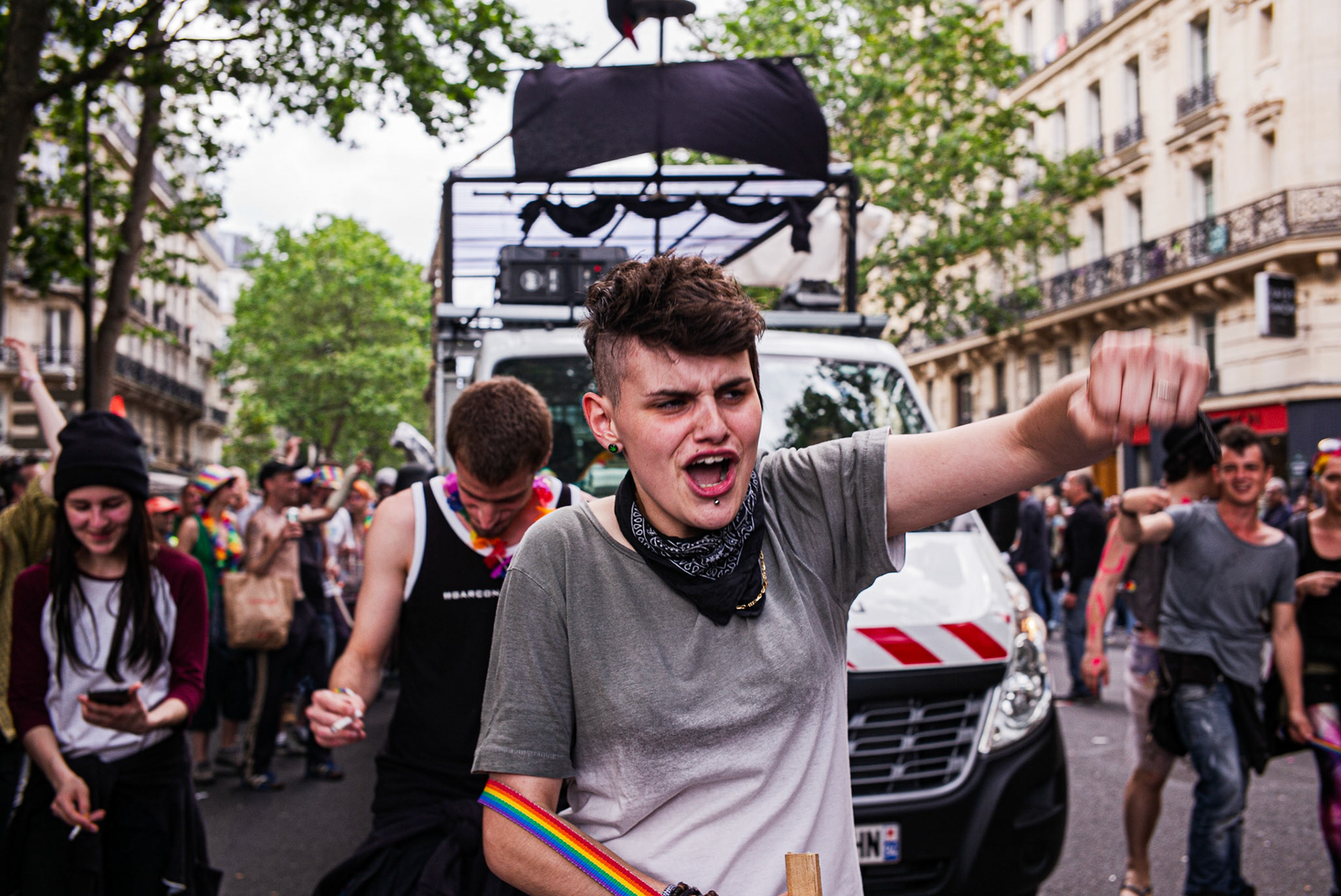 La Gay Pride (marche des fiertés) de 2016, à Paris.