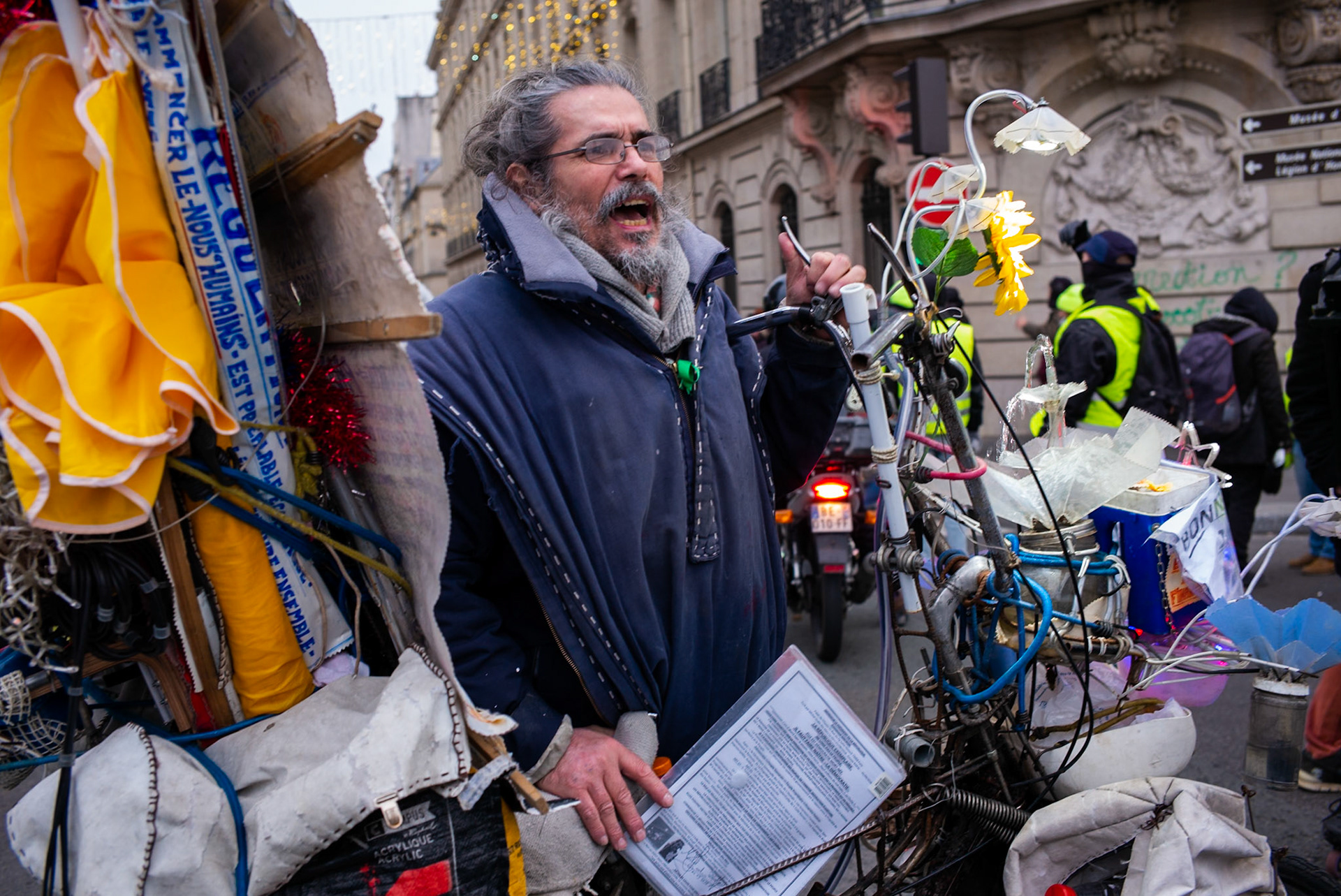 Manifestation des gilets jaunes à Paris.
