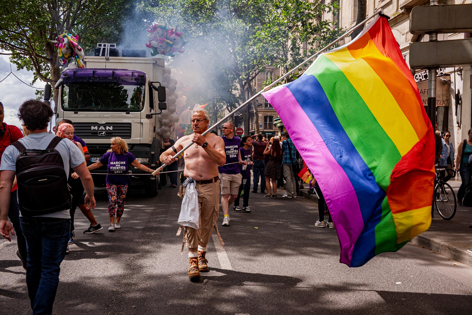 La Gay Pride (marche des fiertés) de 2016, à Paris.