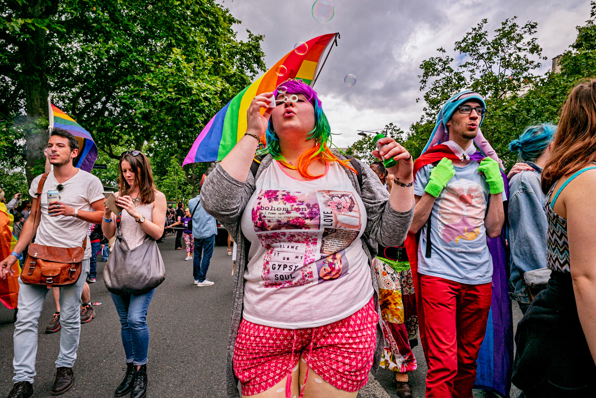La Gay Pride (marche des fiertés) de 2016, à Paris.
