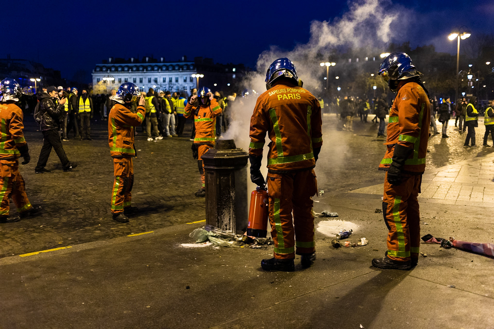 Manifestation des gilets jaunes à Paris.