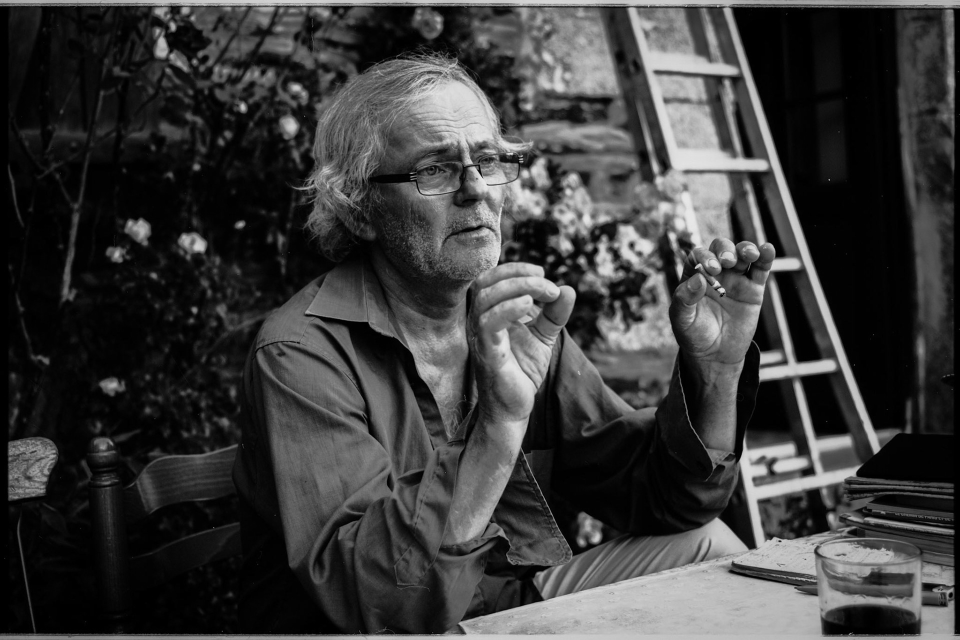 Bertrand, l'éclusier du Boël, en Ile et Vilaine. Inspiration pour le personnage de Bertrand dans mon film La Vilaine. Cf. carnet de 2016 ;