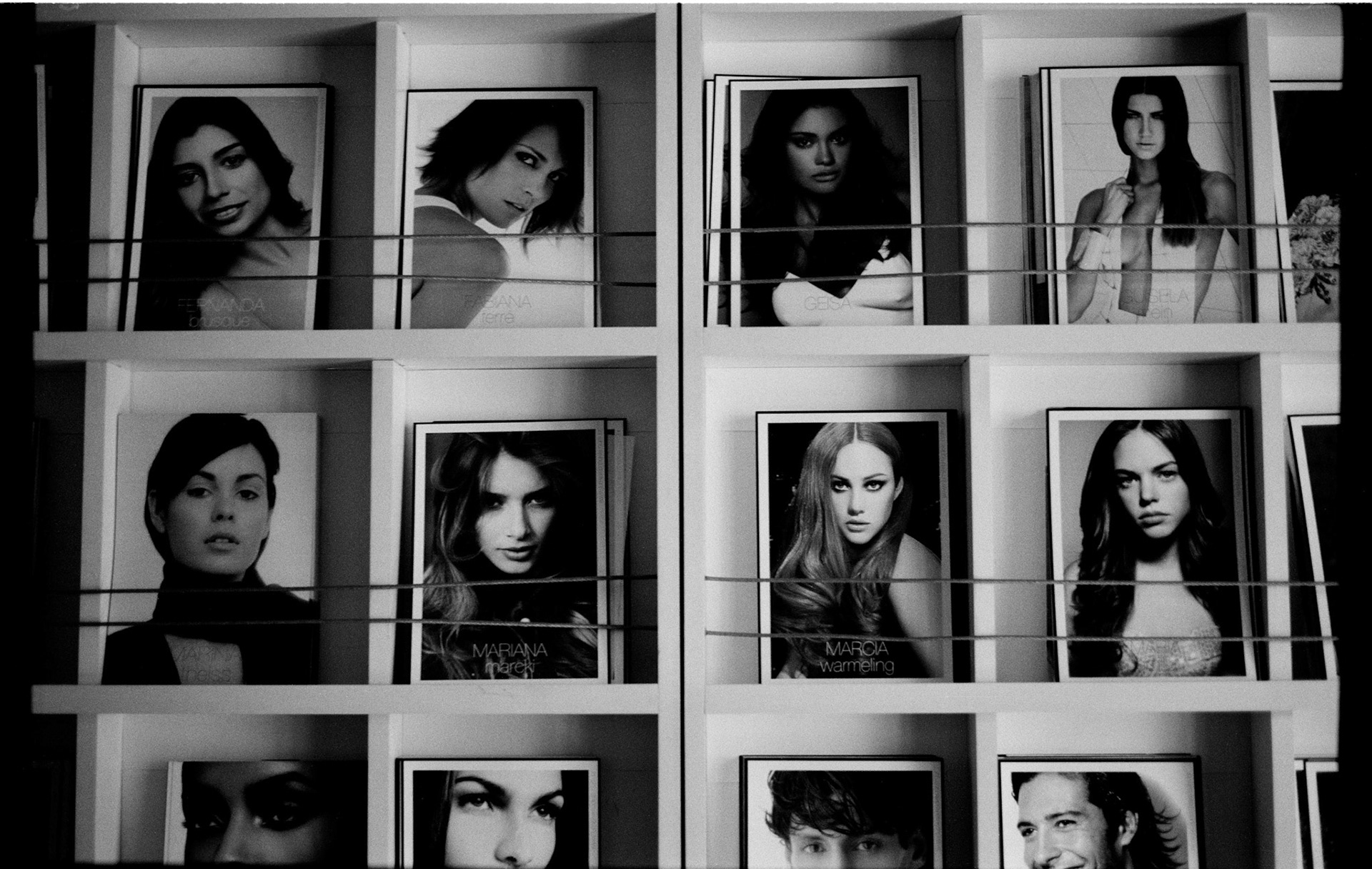 Models flyers in a models agency, Sao Paulo, Brazil, may 2008.