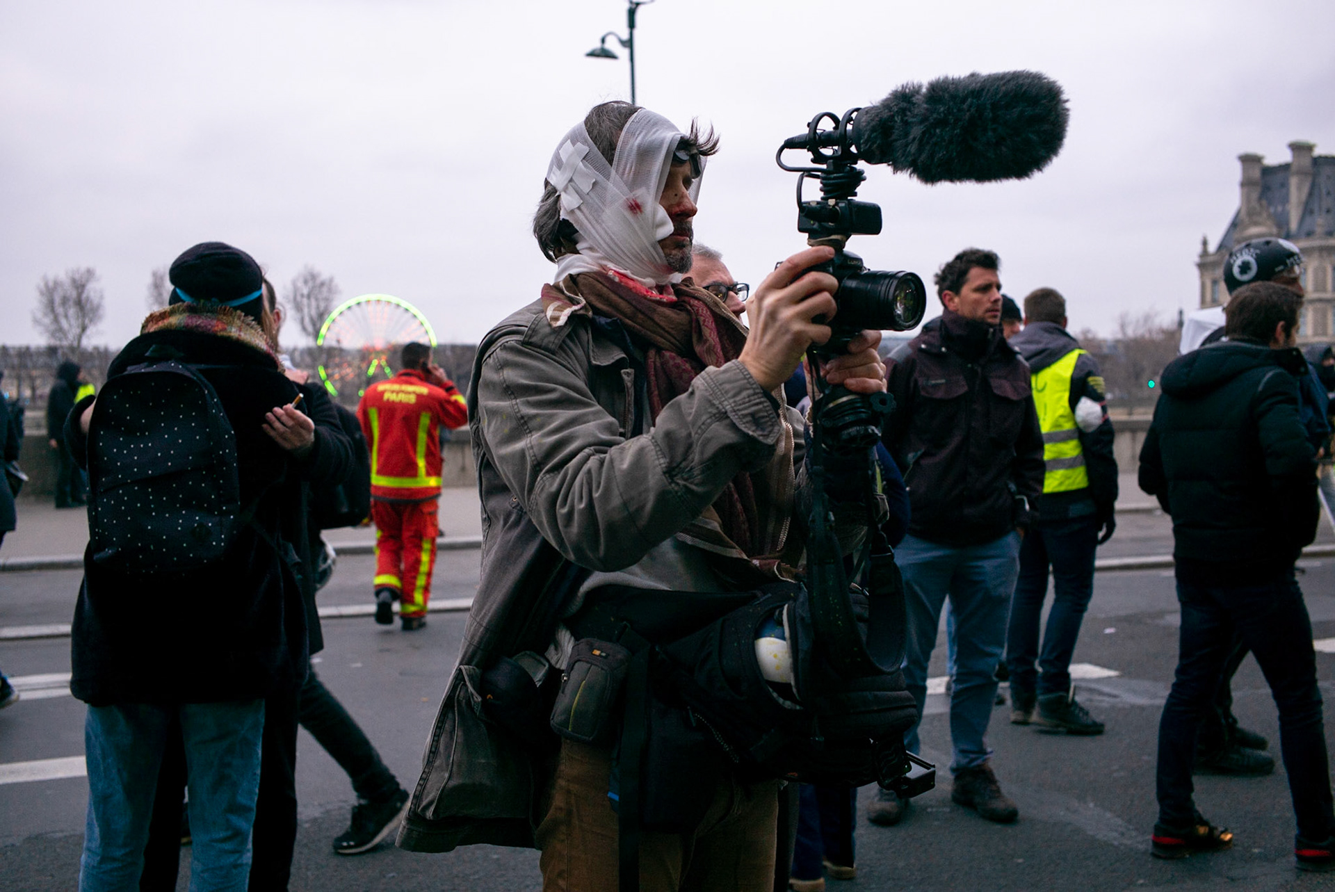 Manifestation des gilets jaunes à Paris.