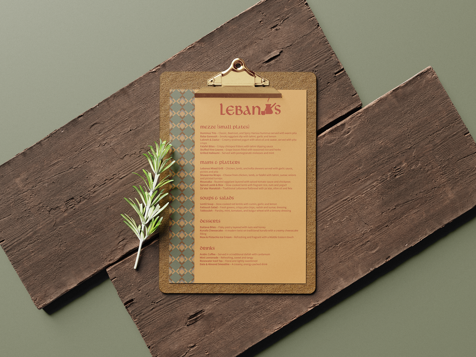Menu Mockup