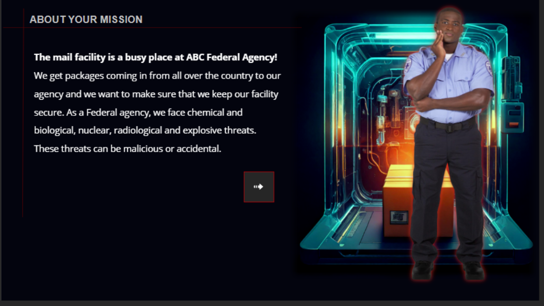 Players begin with a back story before proceeding to scenarios.