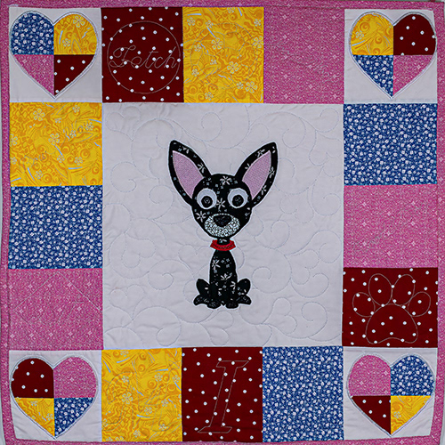 Quilting around appliqué