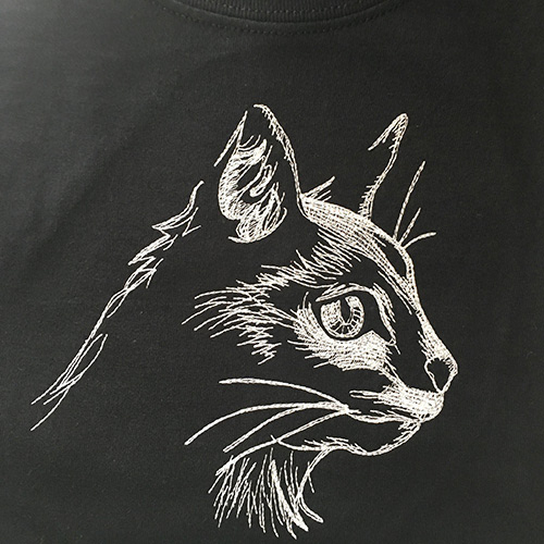 Glow in the dark thread on shirt