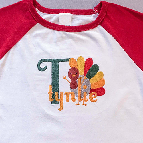 Embroidered shirt for Thanksgiving