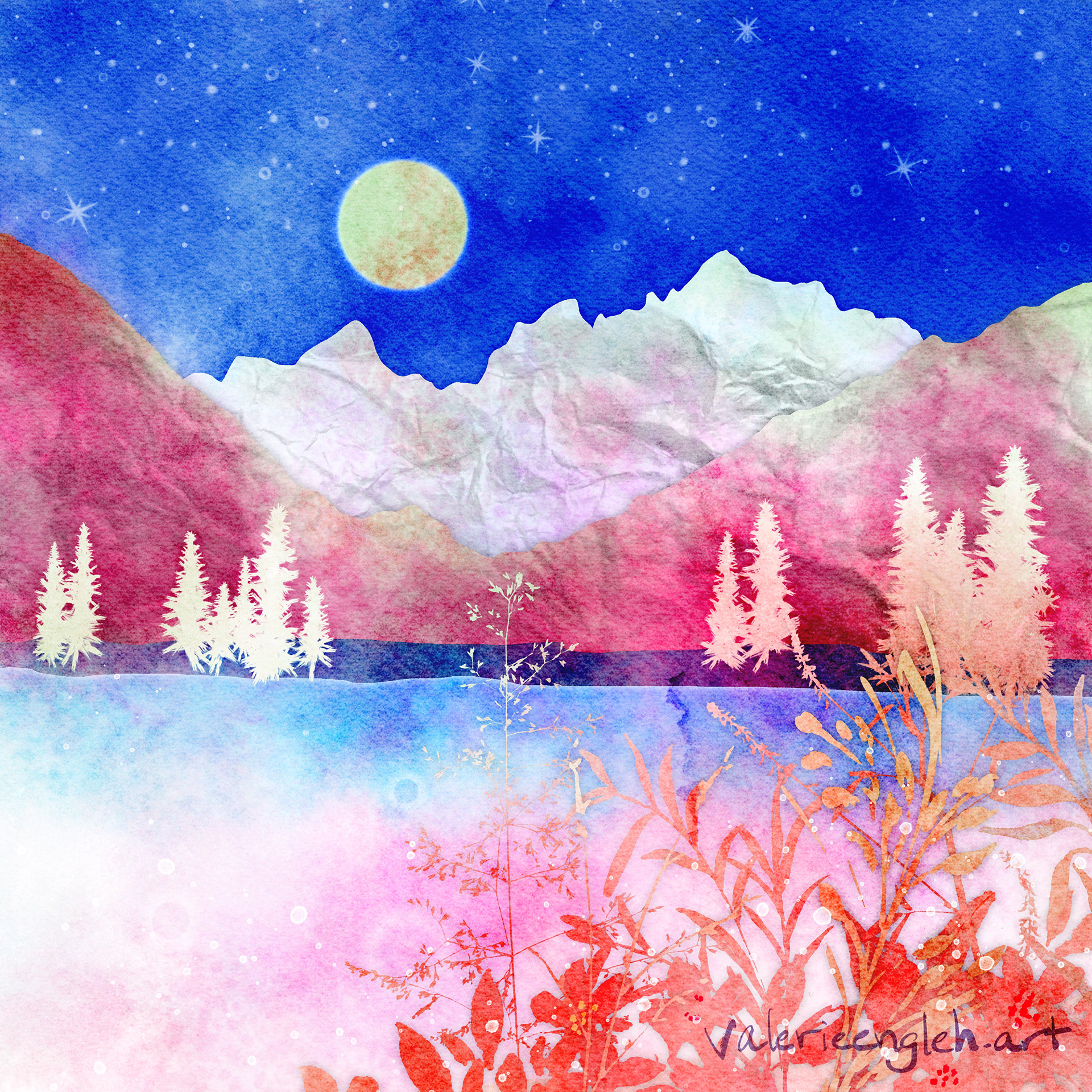 Pink Mountain Lake