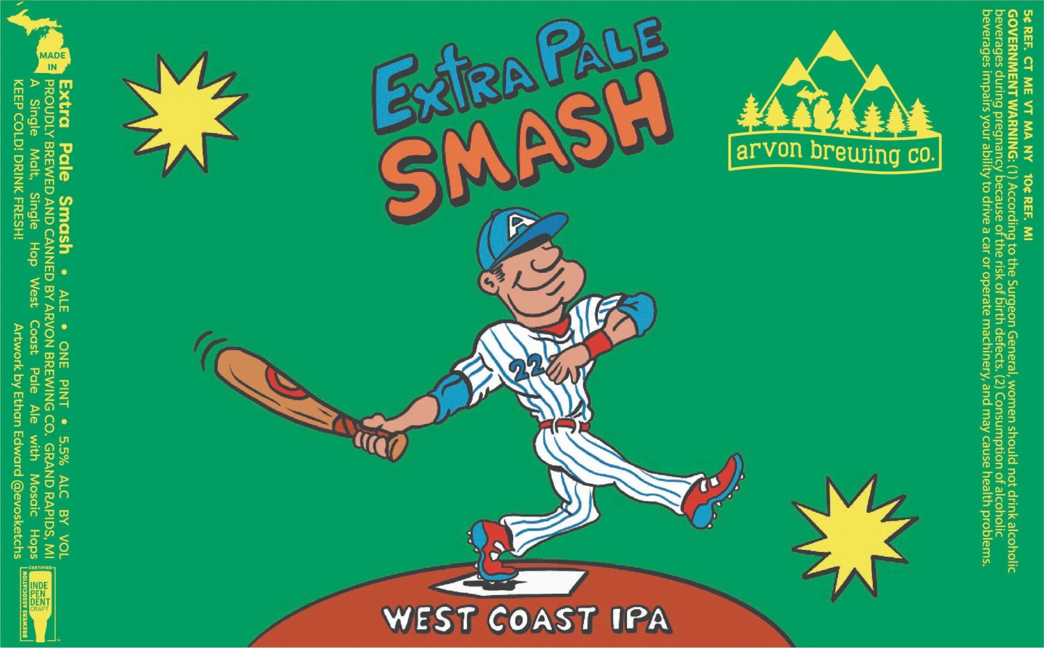 Arvon Brewing Extra Pale Smash West Coast Pale