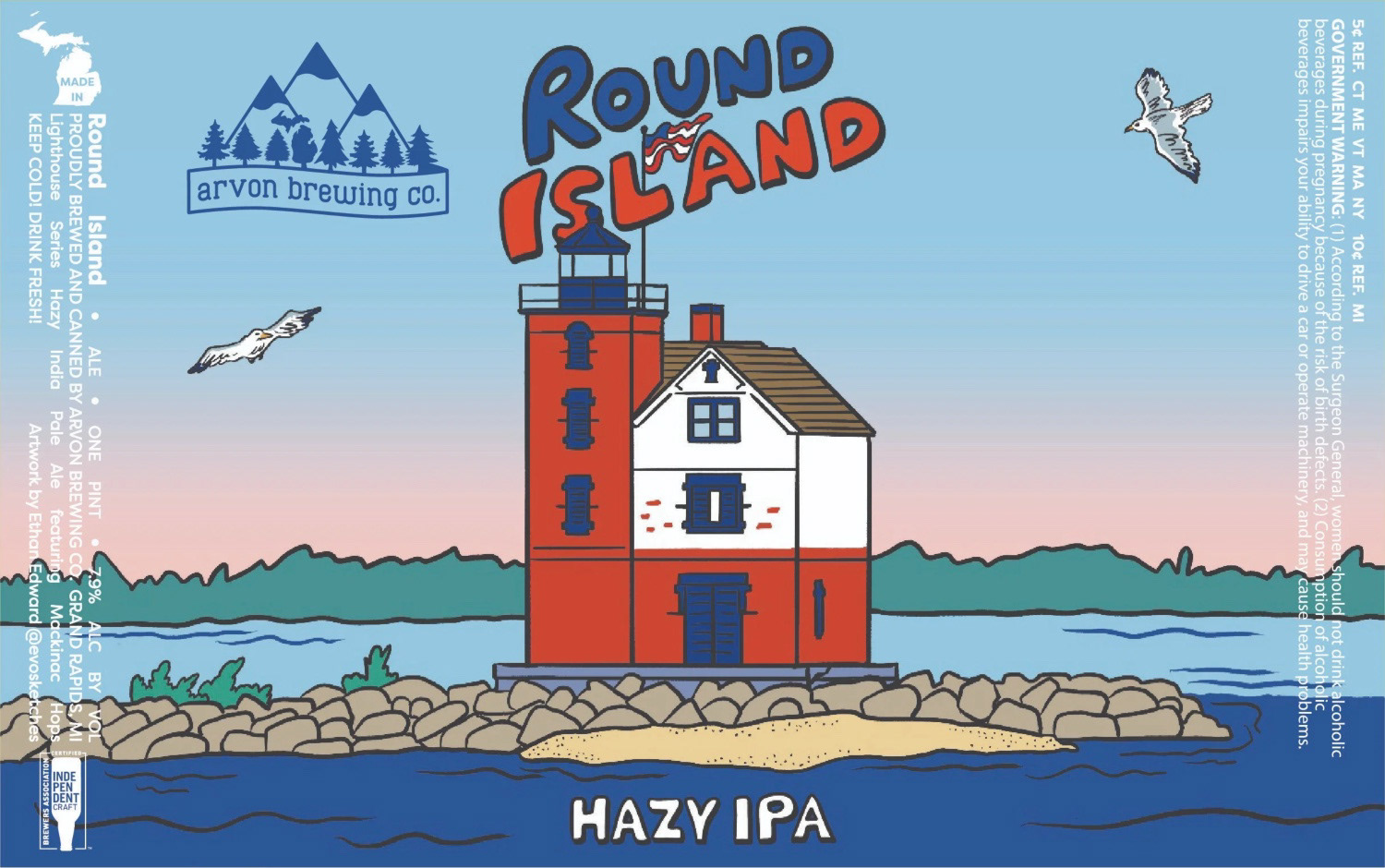Arvon Brewing Round Island Hazy IPA