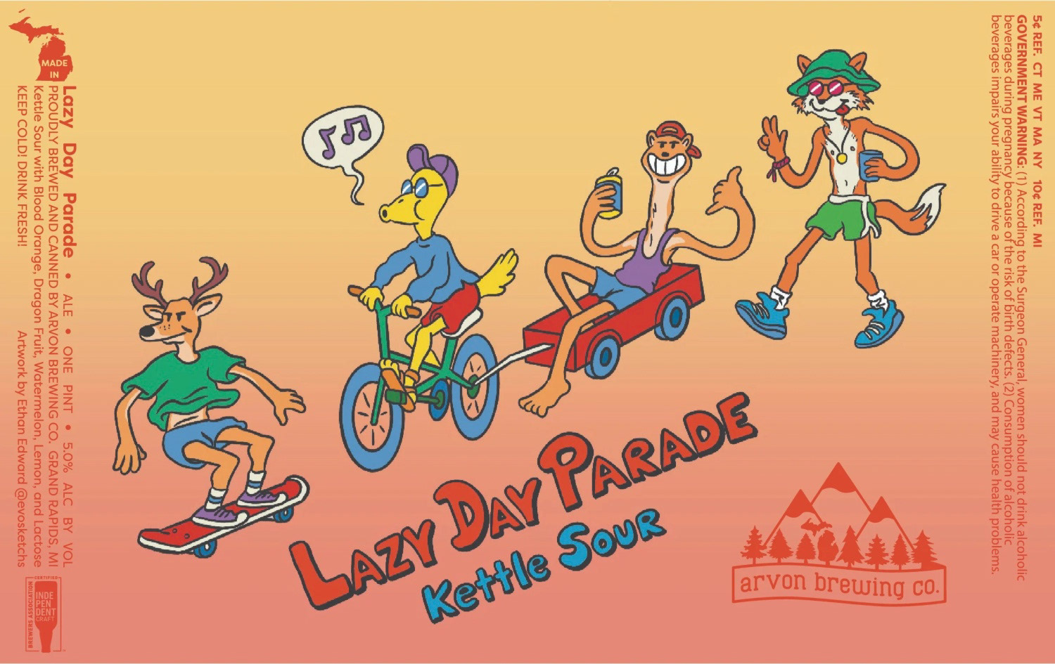 Arvon Brewing Lazy Day Parade Kettle Sour