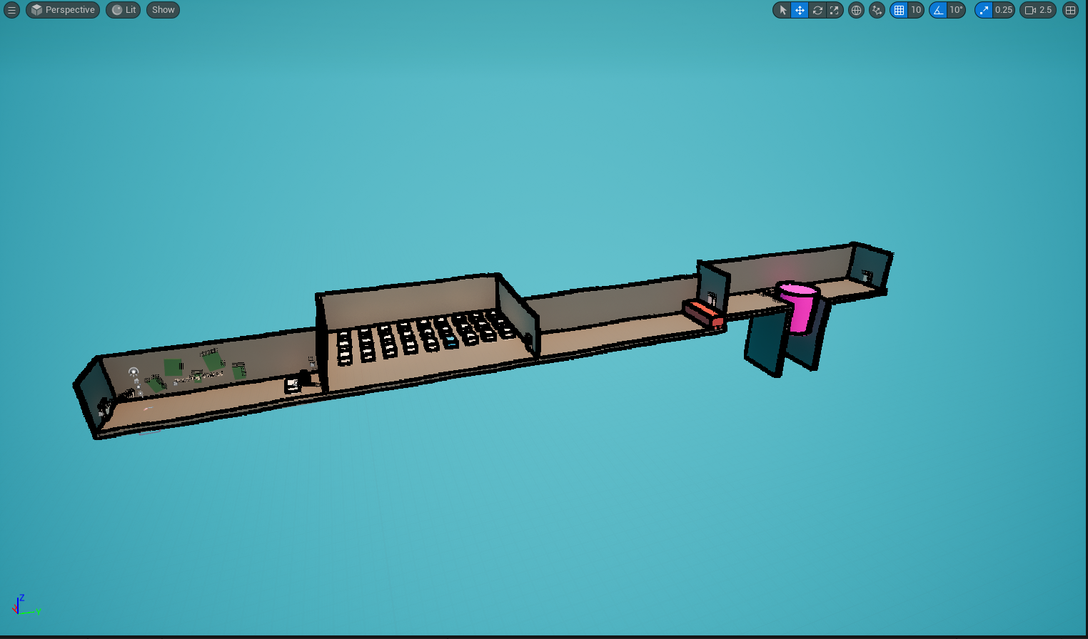 Long layout process