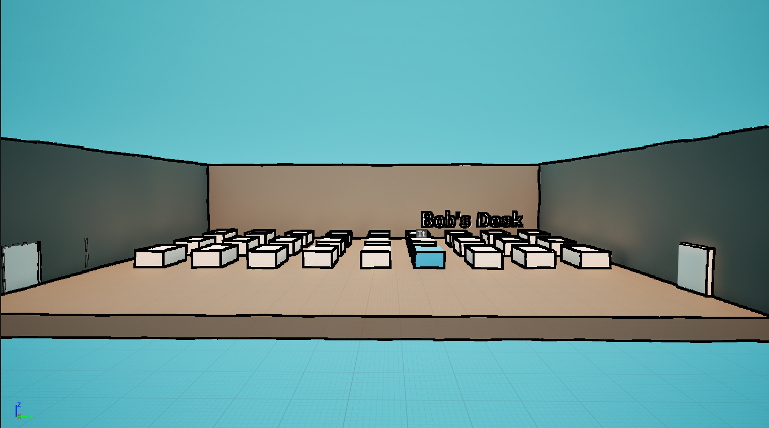 Workers area of the Super Evil Factory