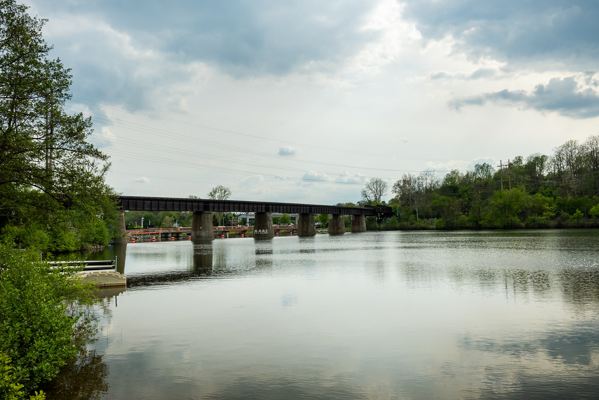Argo Park Bridge. Ann Arbor, Michigan.