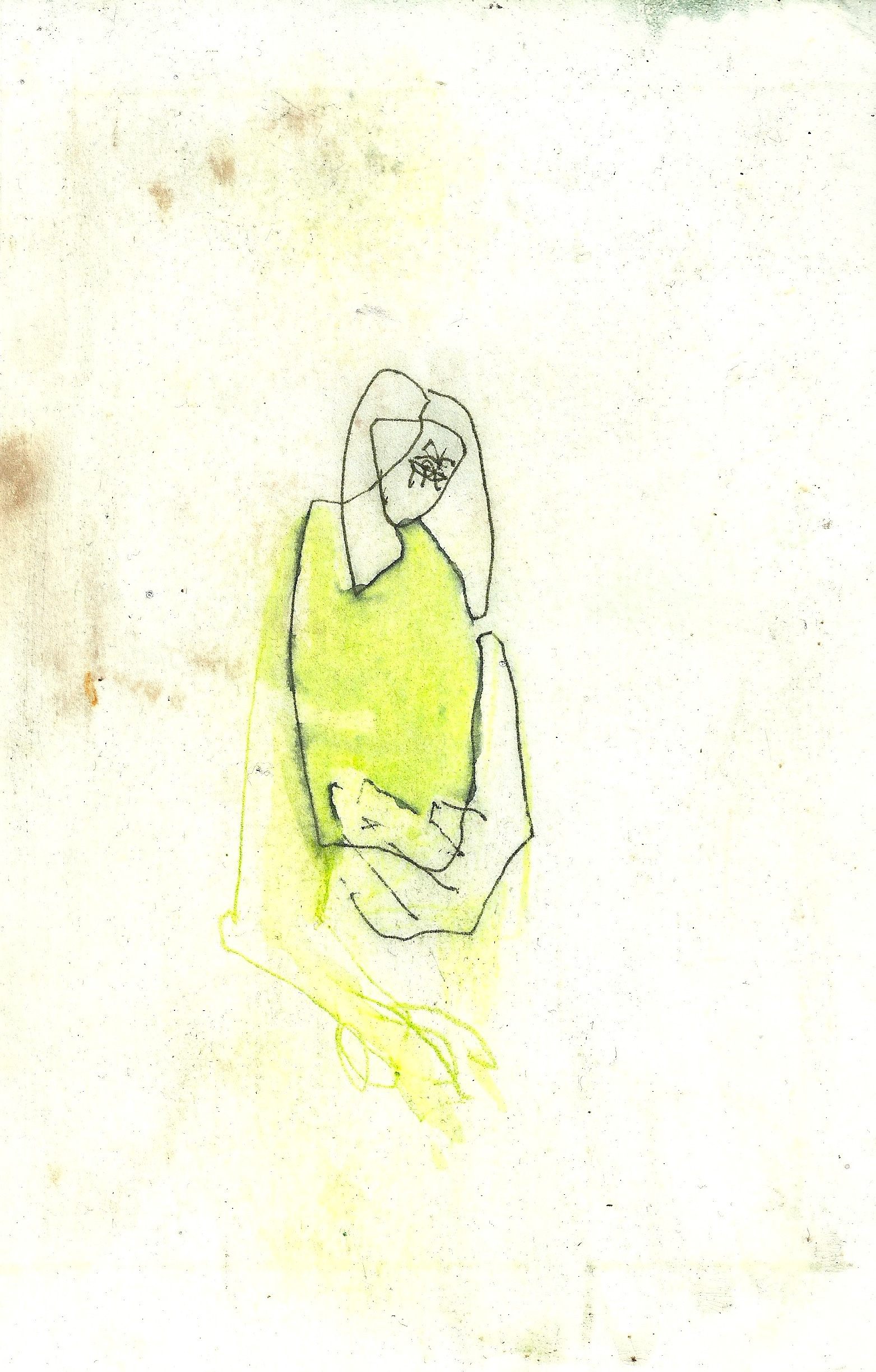 »SHE«, Tusche und Farbstift/ ink and color pencil, 21 x 29,7 cm, 2016