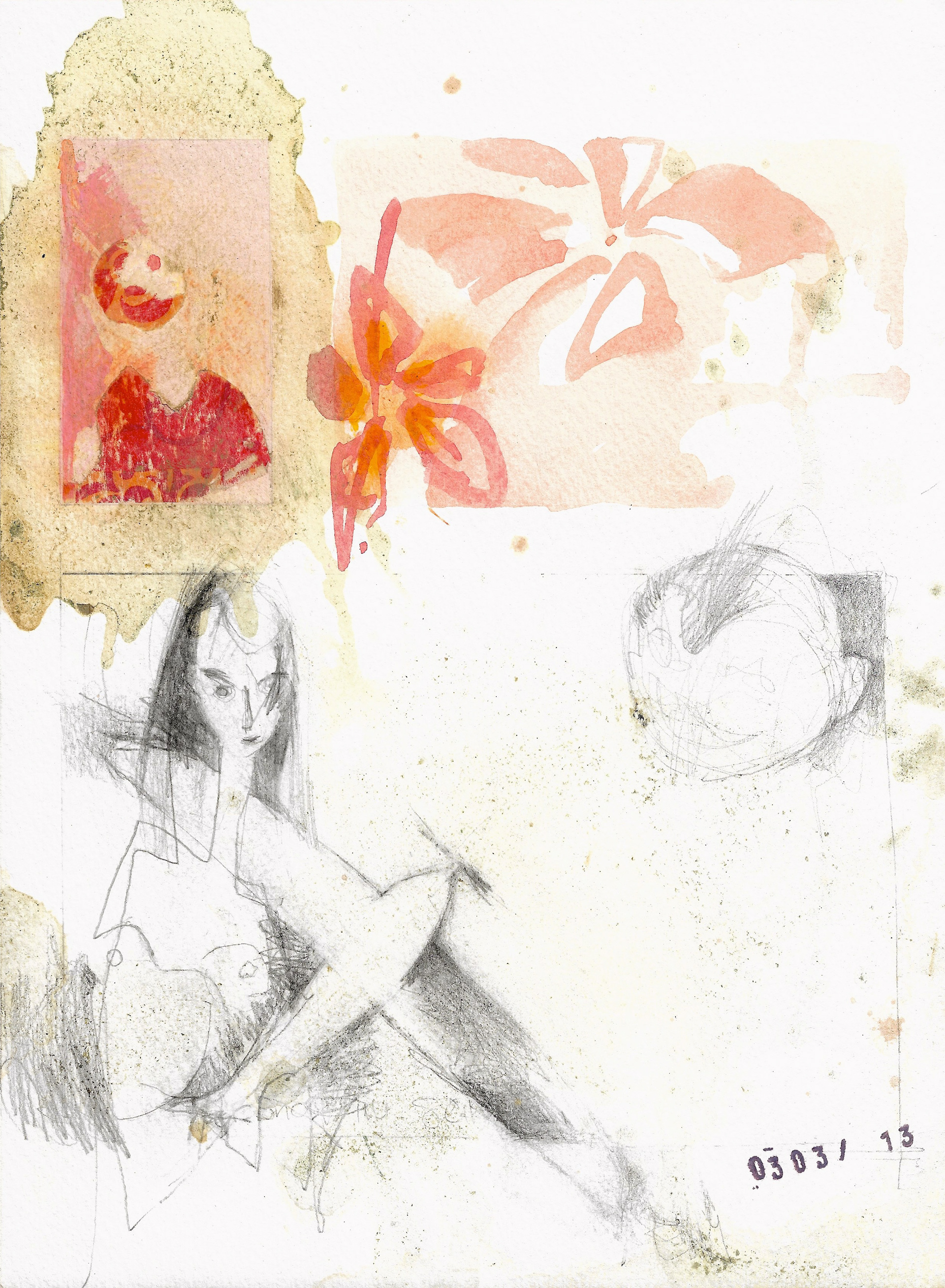 »Die Pilotin«, mixed media
