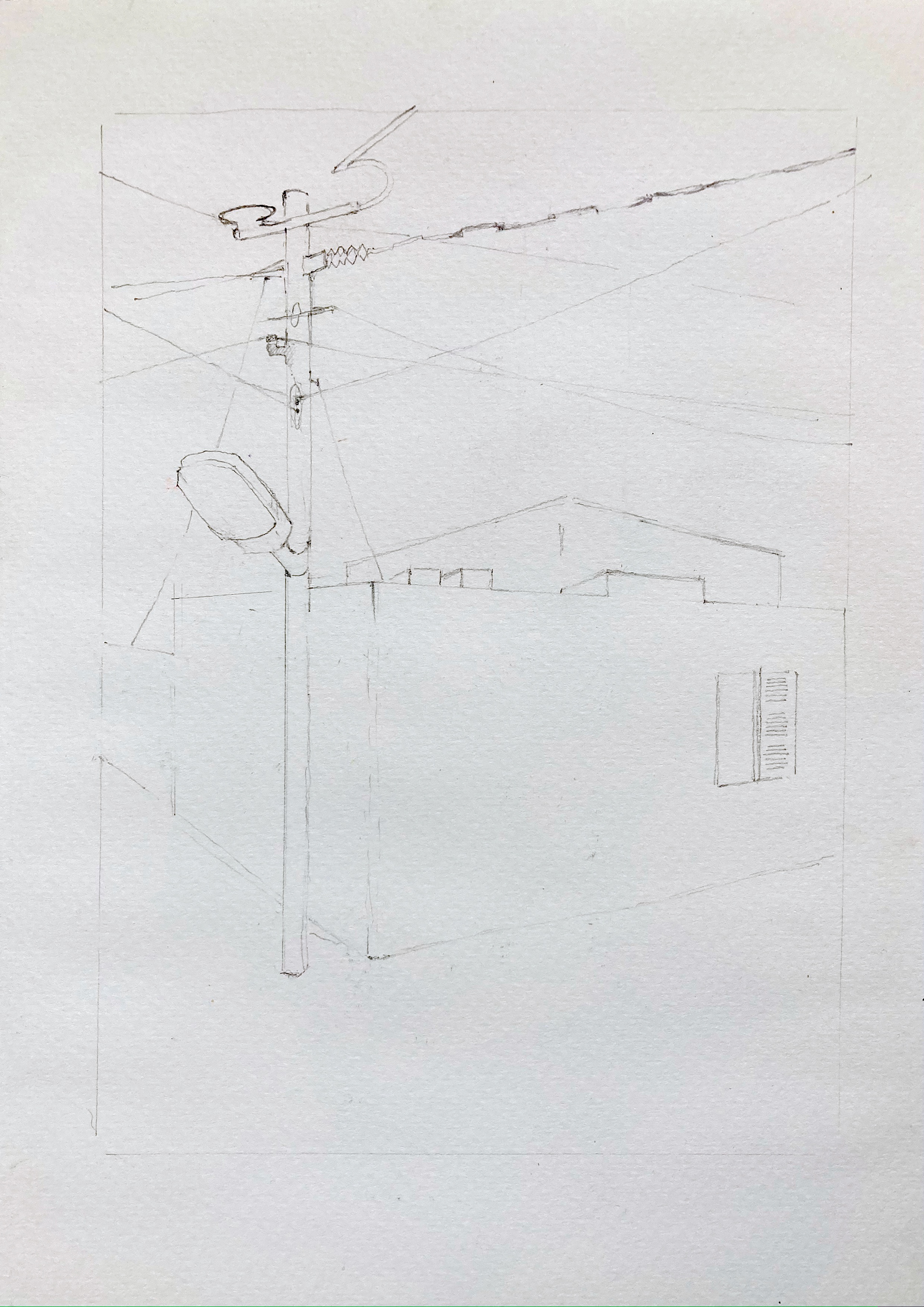 »Strassenecke«, Bleistift/ pencil, 21 x 29,7 cm, 2022