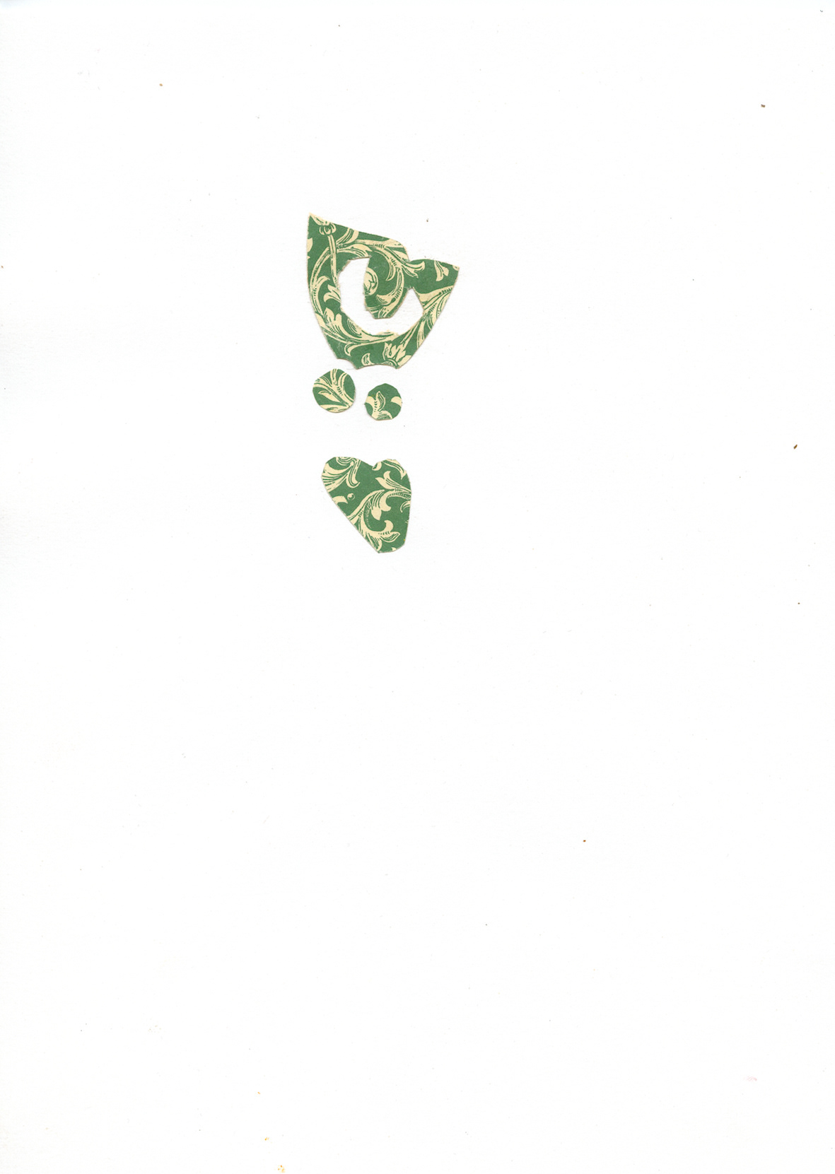 »Grüner Akt«, papier decoupè