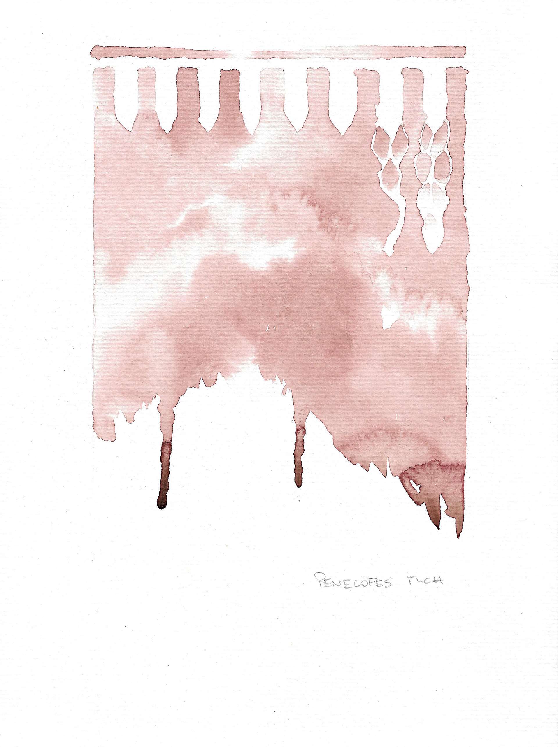 »Das Tuch der P.(1)«, Aquarell/ watercolour, 21 x 28 cm, 2018