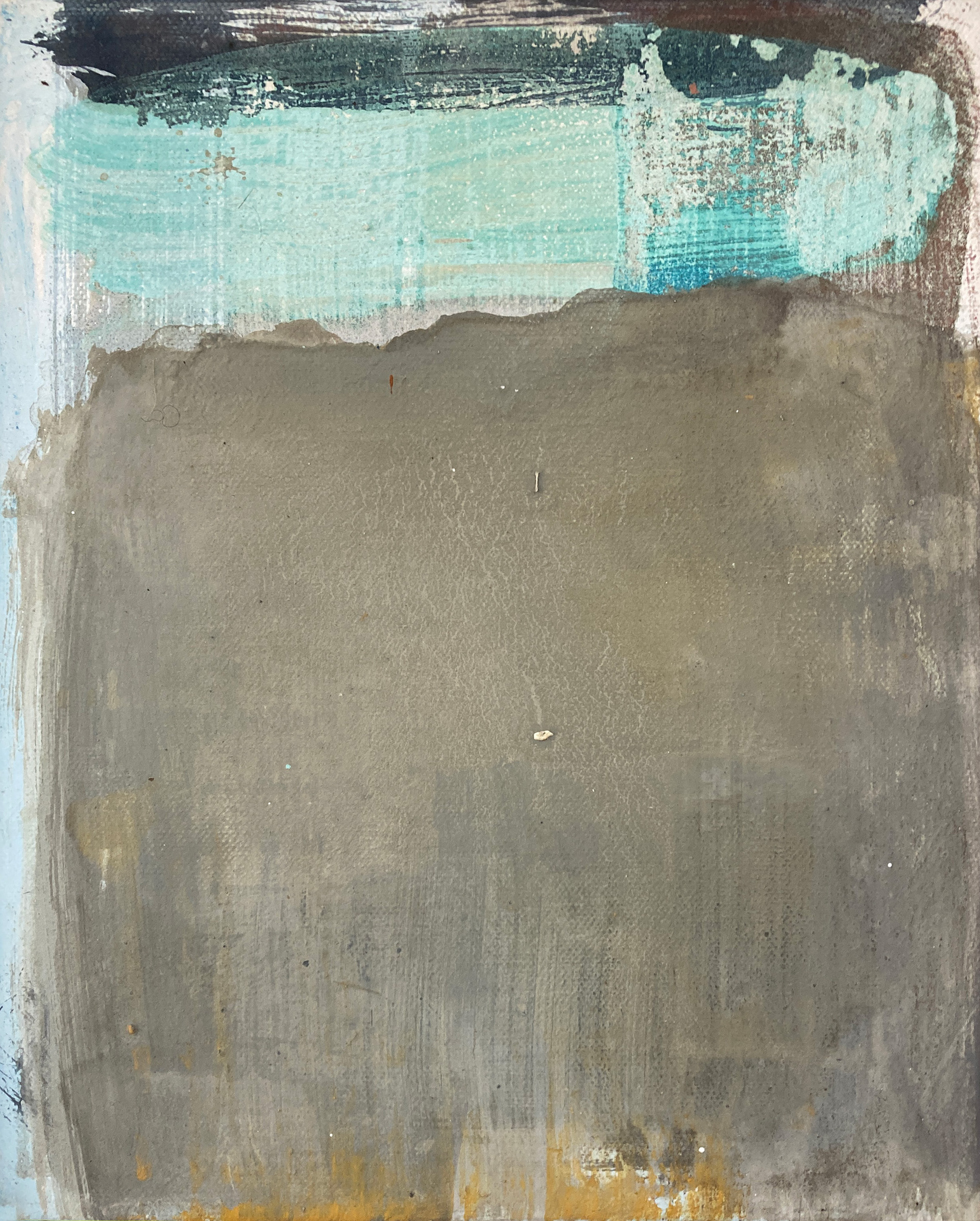 «Die Nässe des Grases erstaunte ihn nicht», gouache and oil on canvas, 30x24 cm, 2025