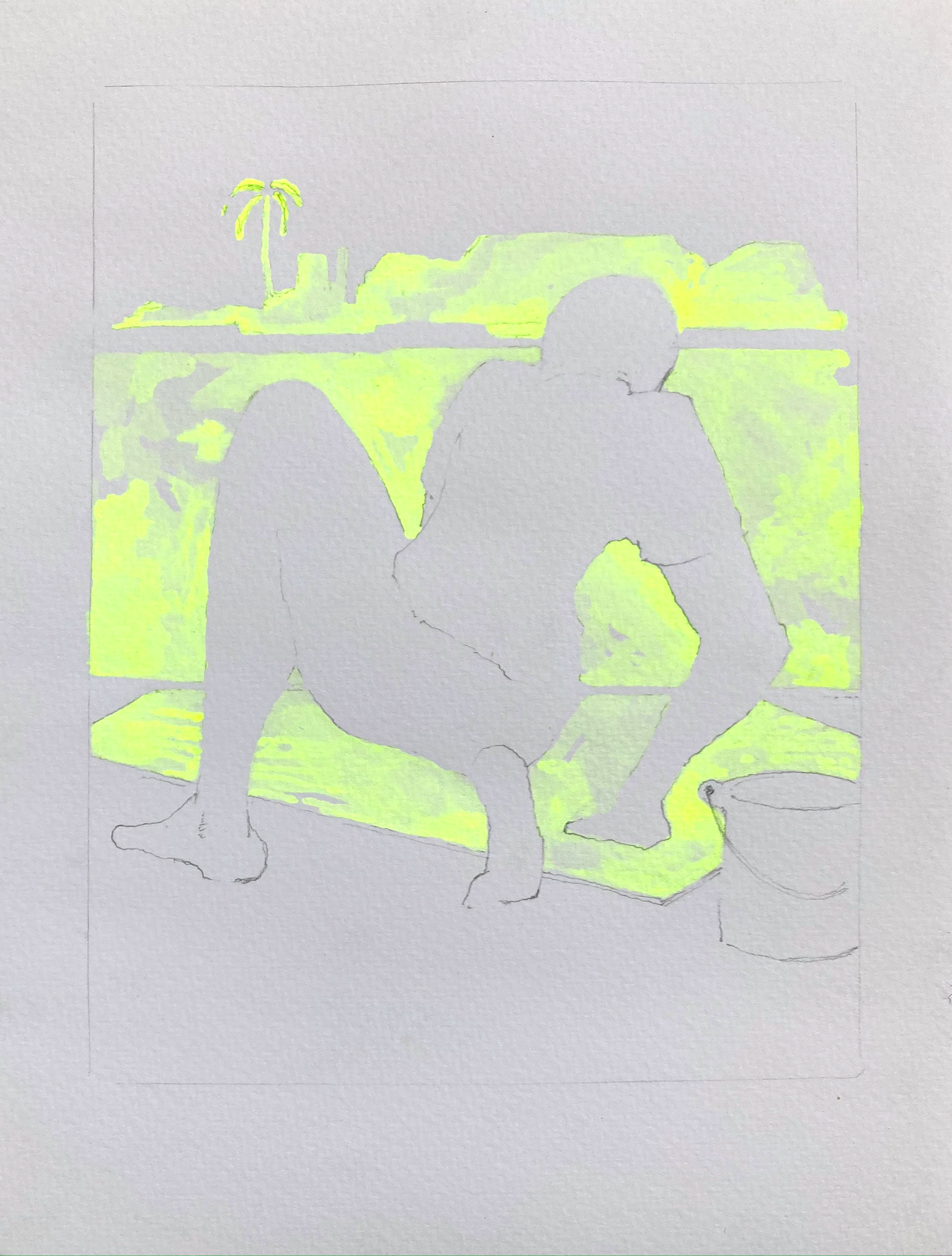 »Laver«, mixed media, 21 x 29,7 cm, 2022