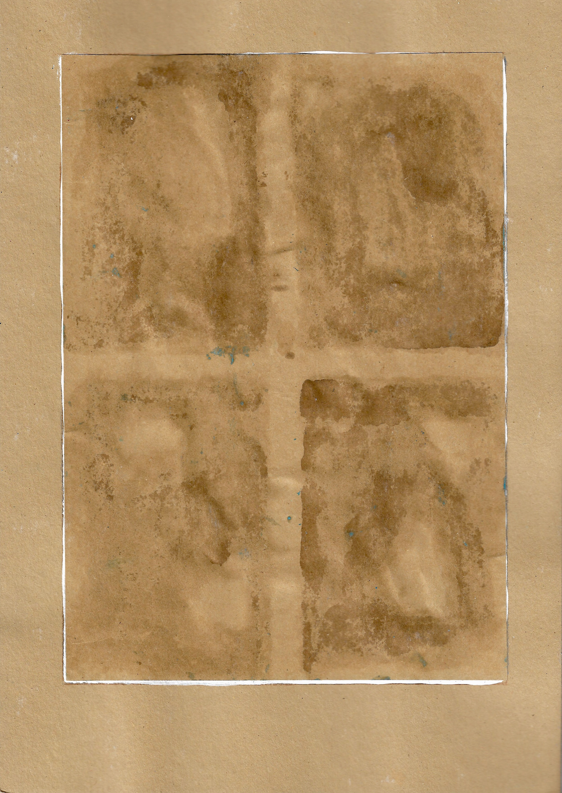 »Le dos de mon travail«, mixed media, 21 x 29,7 cm, 2022