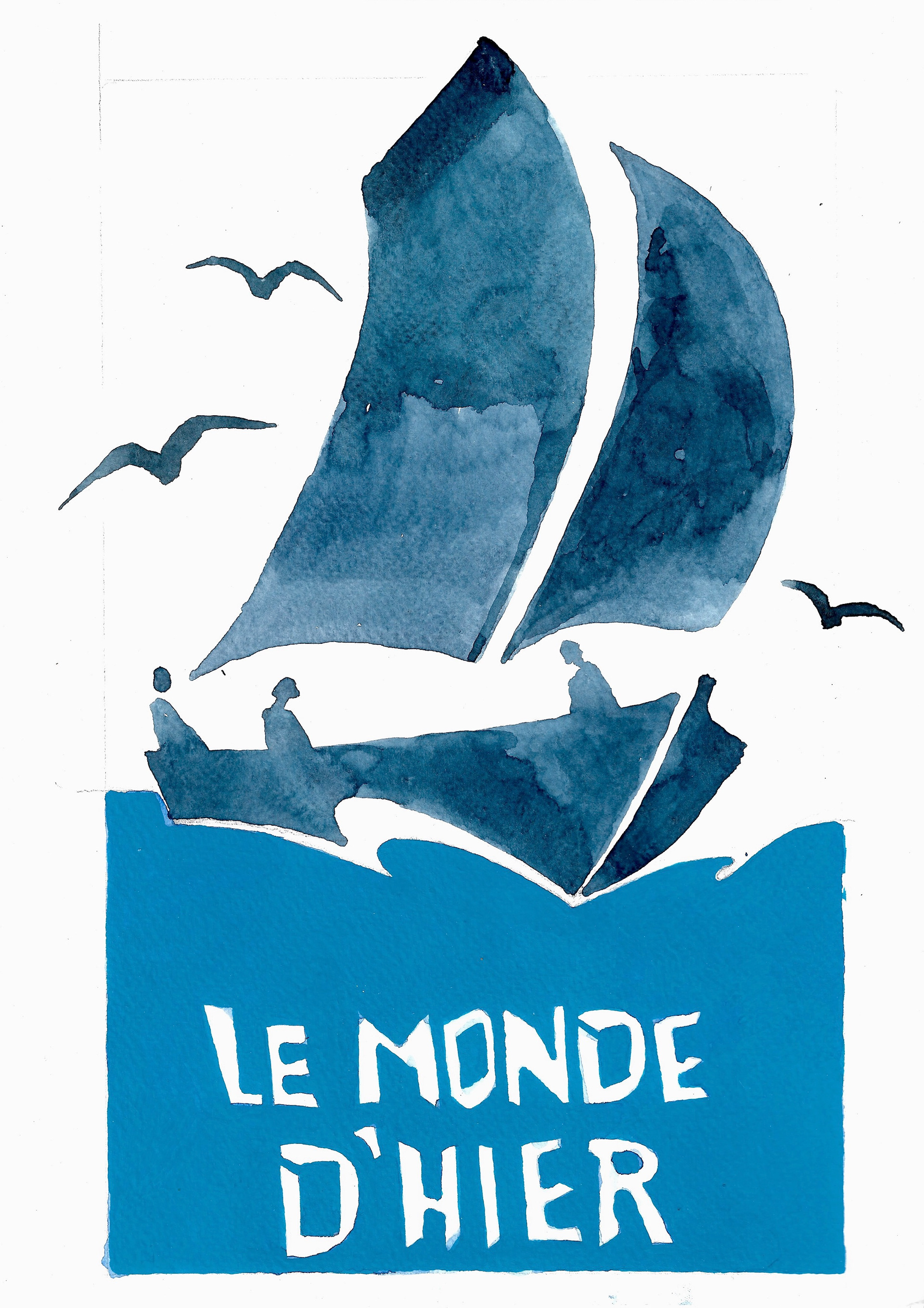 »Le Monde D'Hier«, Gouache, 21 x 29,7 cm, 2022