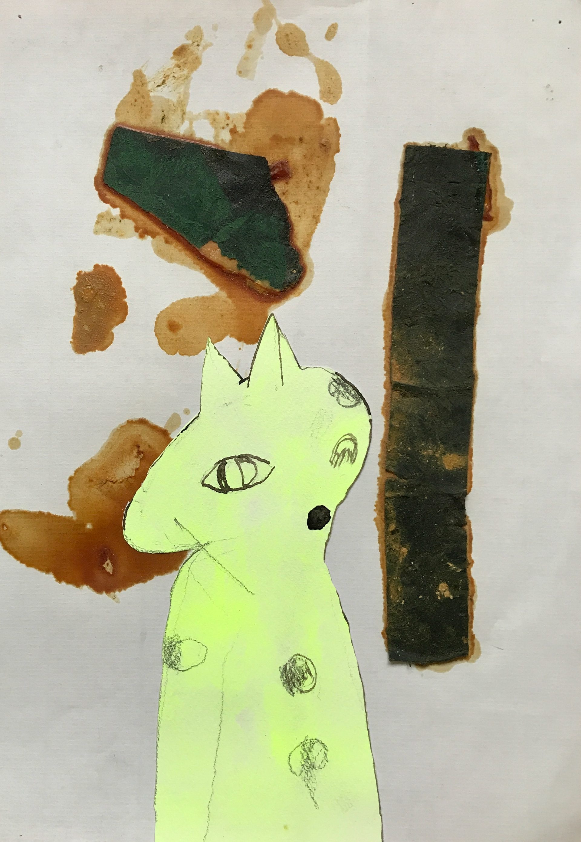 »Beckmanns ugly Dog«, Mischtechnik/ mixed media, 21 x 28 cm, 2020