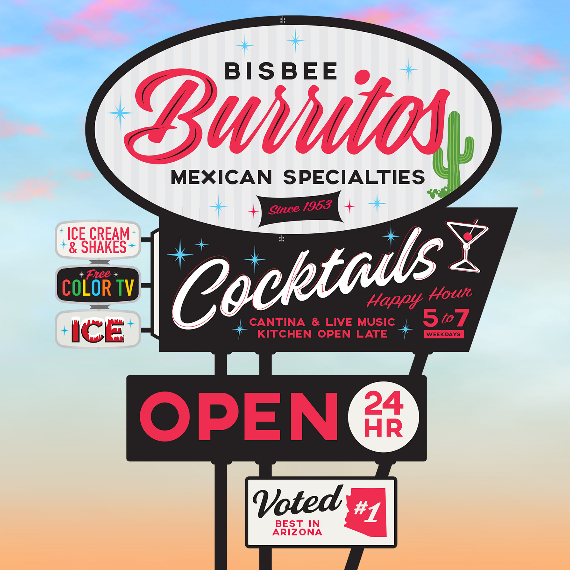 Vector sign before patina applied