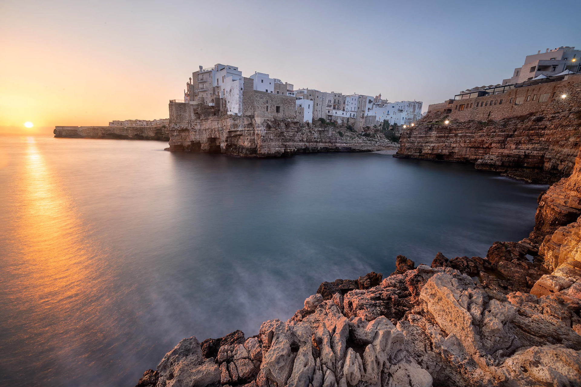 Italy, Polignano, sunrise
