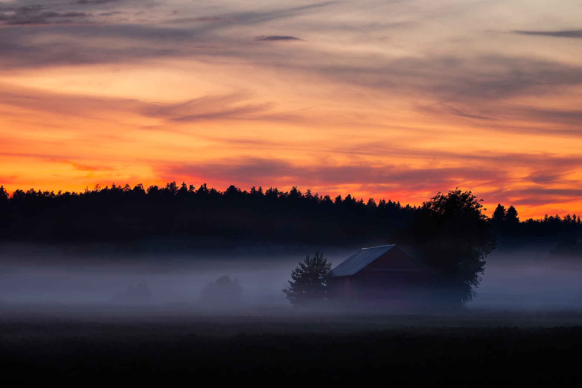 sunset, Masku, Finland