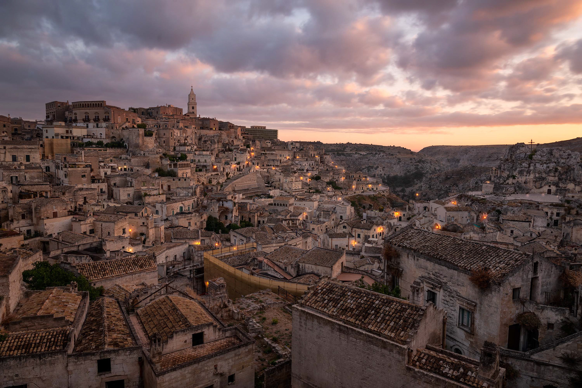 Italy, Matera, sunrise