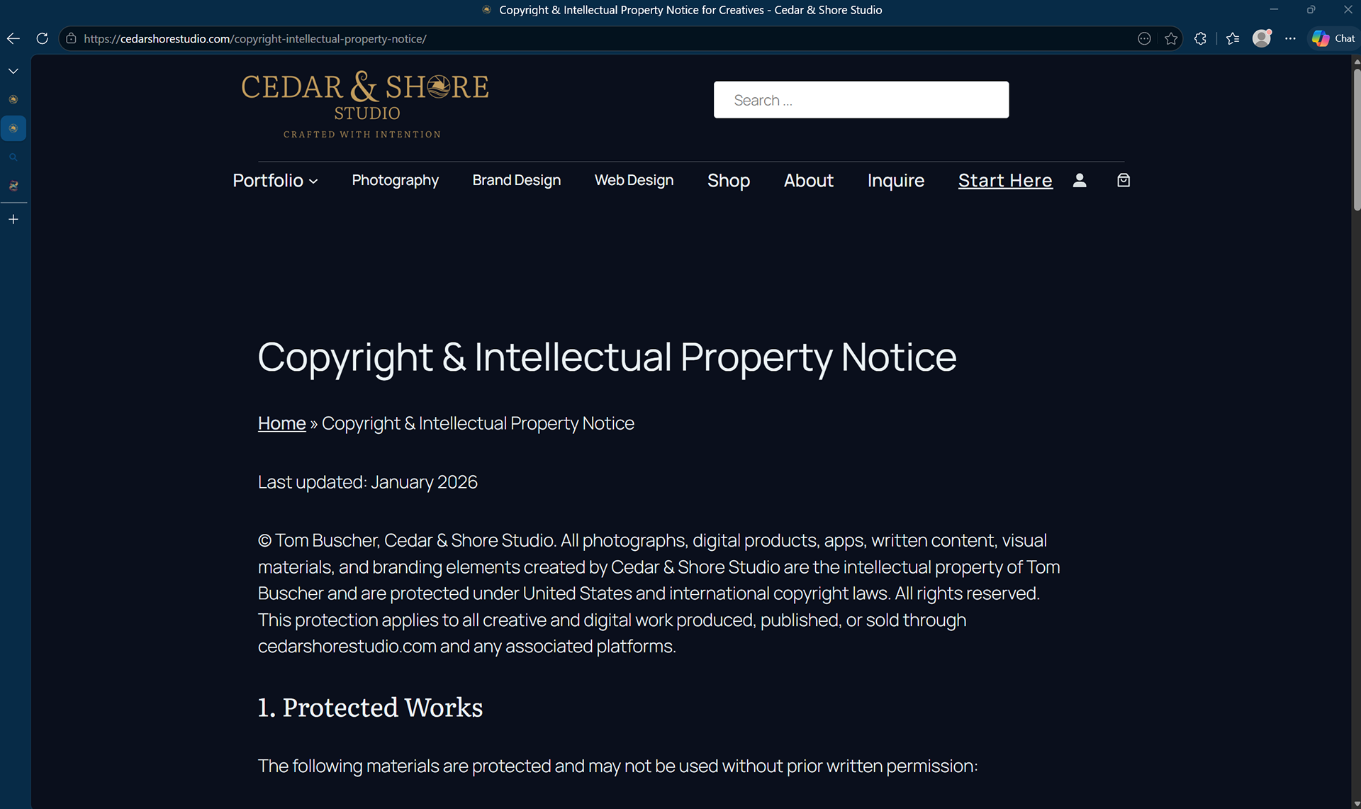 Legal & Policy Page Design