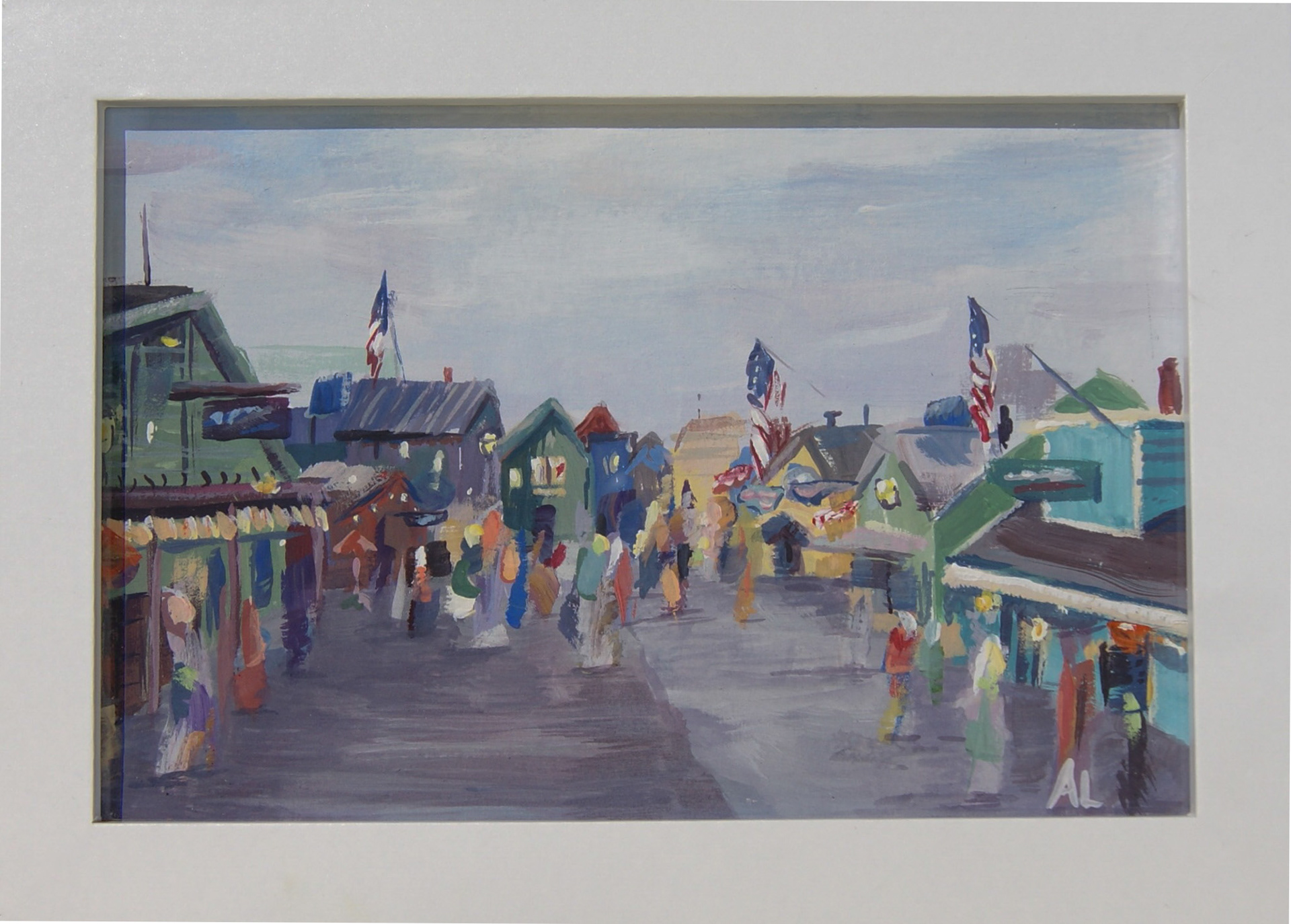 Monterey, 6 X 4 Inches (7.9 X 5.7 Inches with Frame), Gouache on Paper, $43