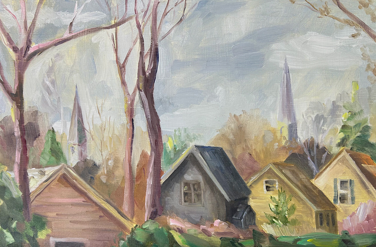 Oil on Board, 8 X 12 Inches, $185