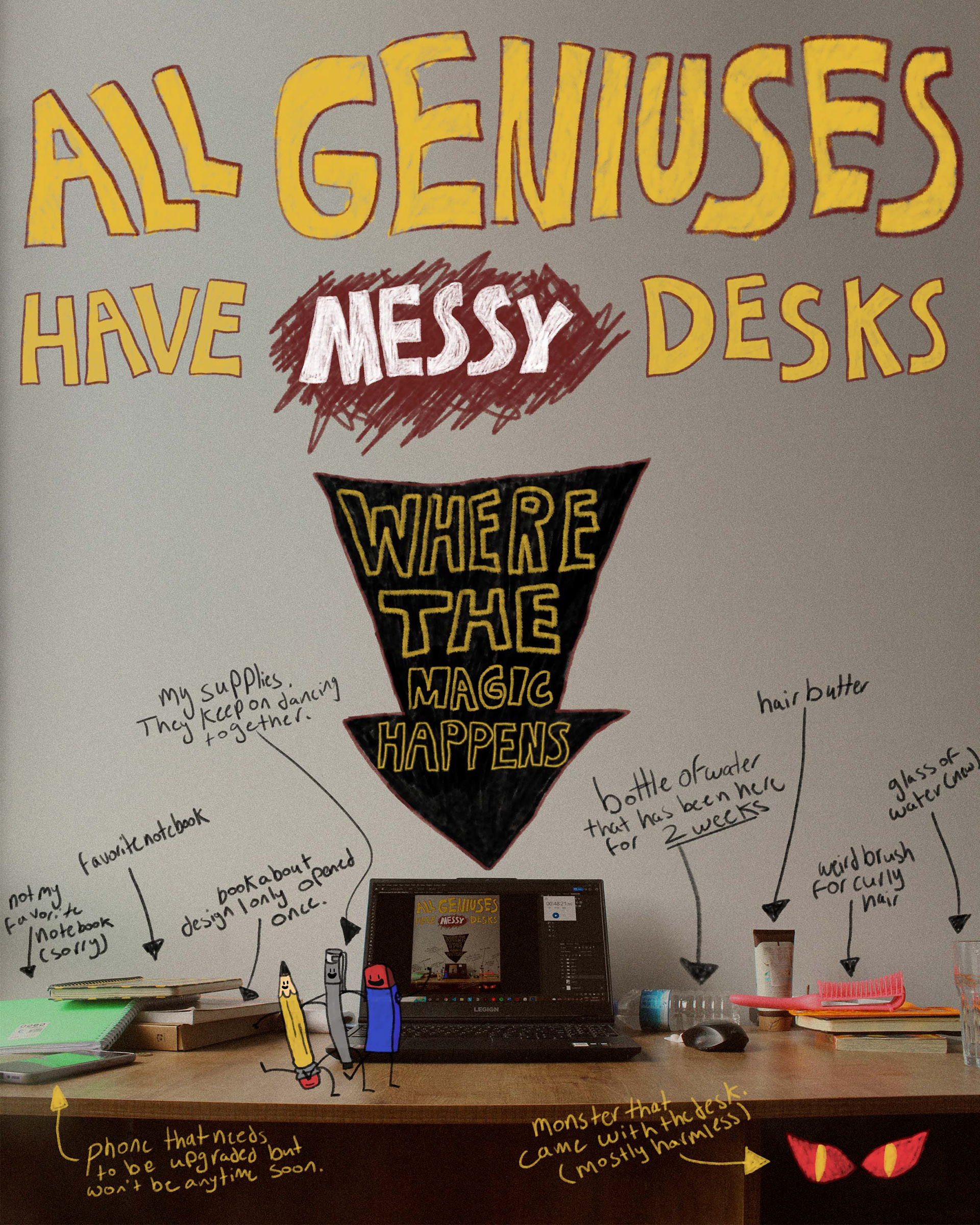 "All Geniuses Have Messy Desks"