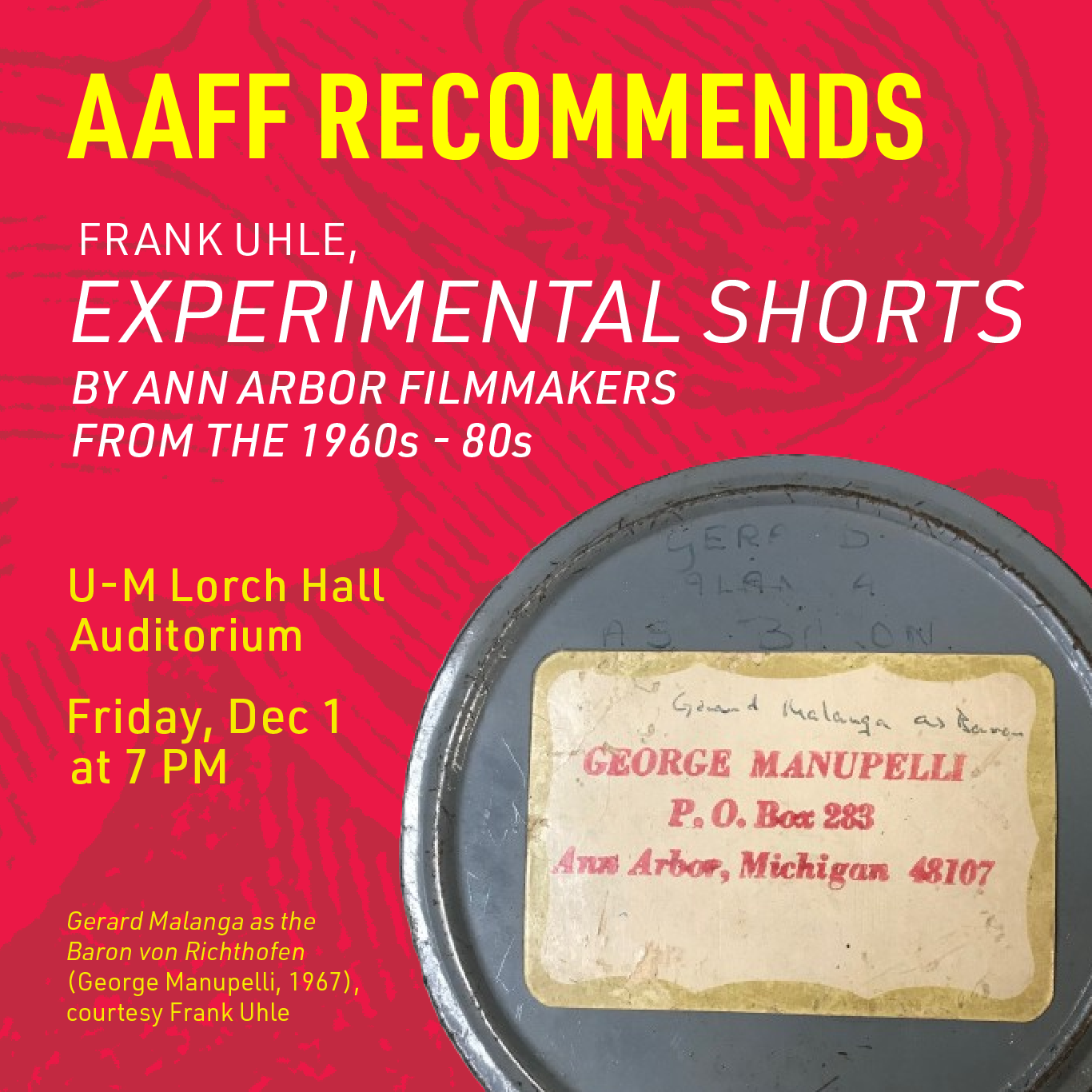Lockup for Frank Uhle's "Experimental Shorts" showing