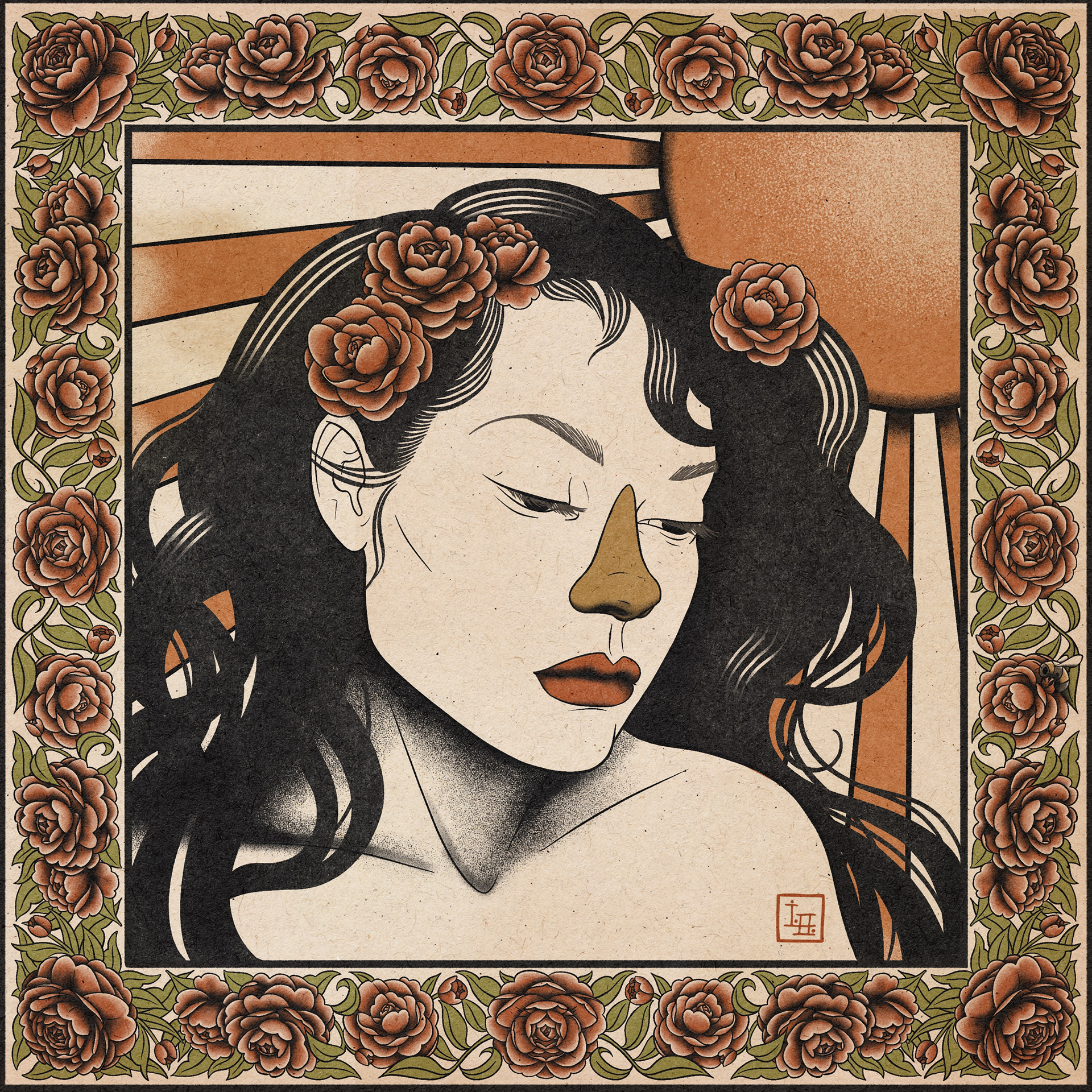 Prompt: Mythological. Inspired by the Japanese Yōkai 'Furutsubaki no rei'.