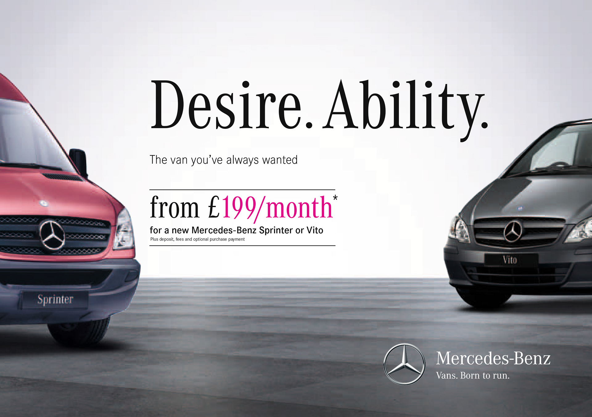 Mercedes-Benz van finance campaign